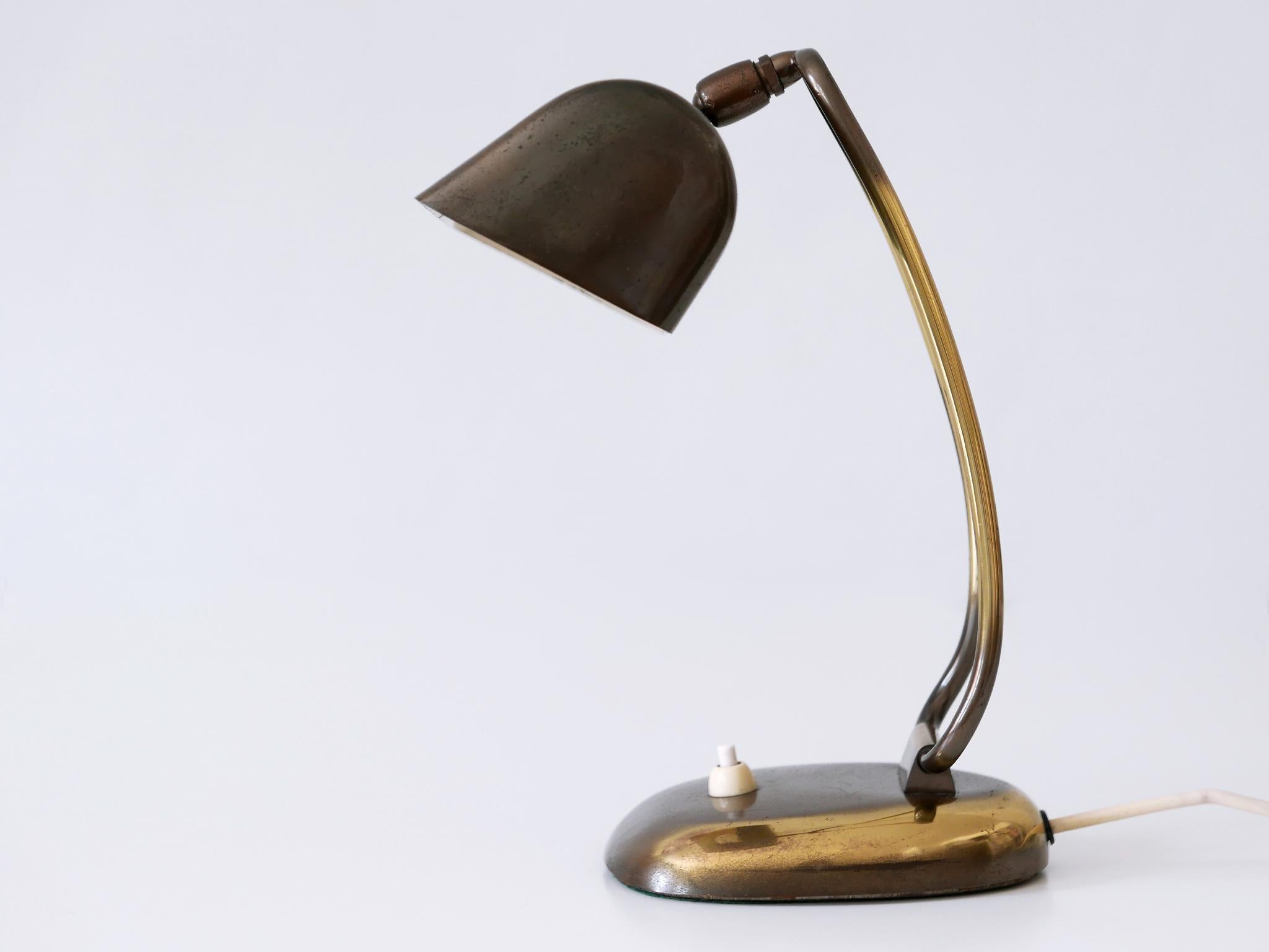 Rare & Elegant Mid-Century Modern Brass Piano Lamp or Desk Light Germany 1950s For Sale 2