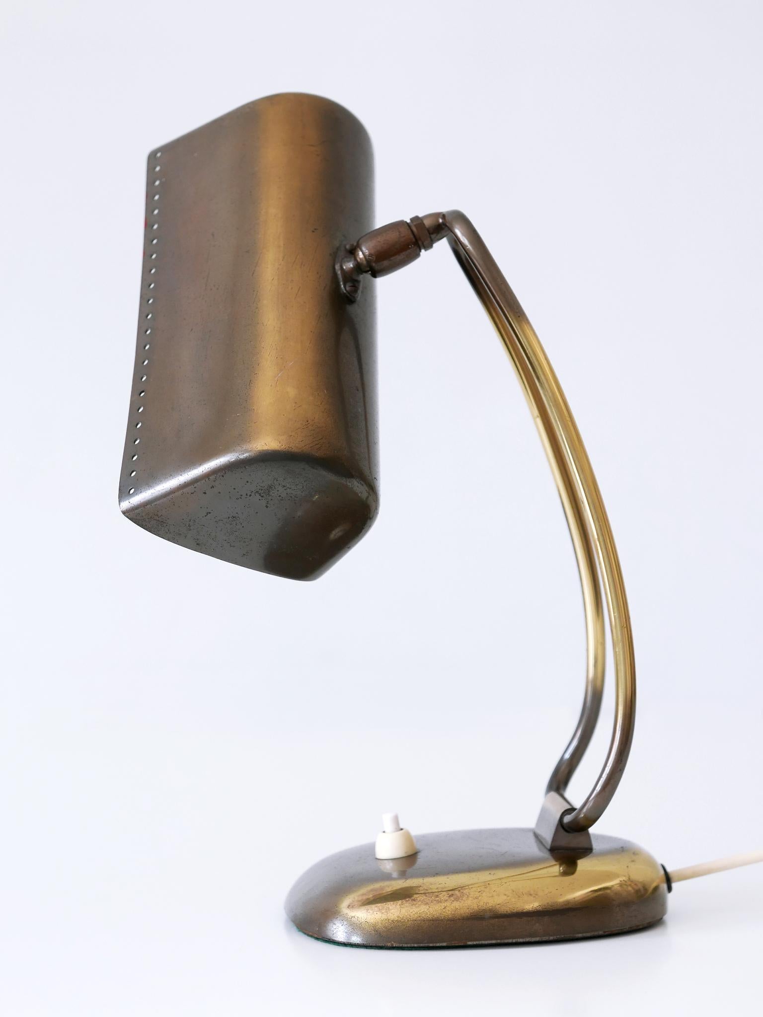 Rare & Elegant Mid-Century Modern Brass Piano Lamp or Desk Light Germany 1950s For Sale 3