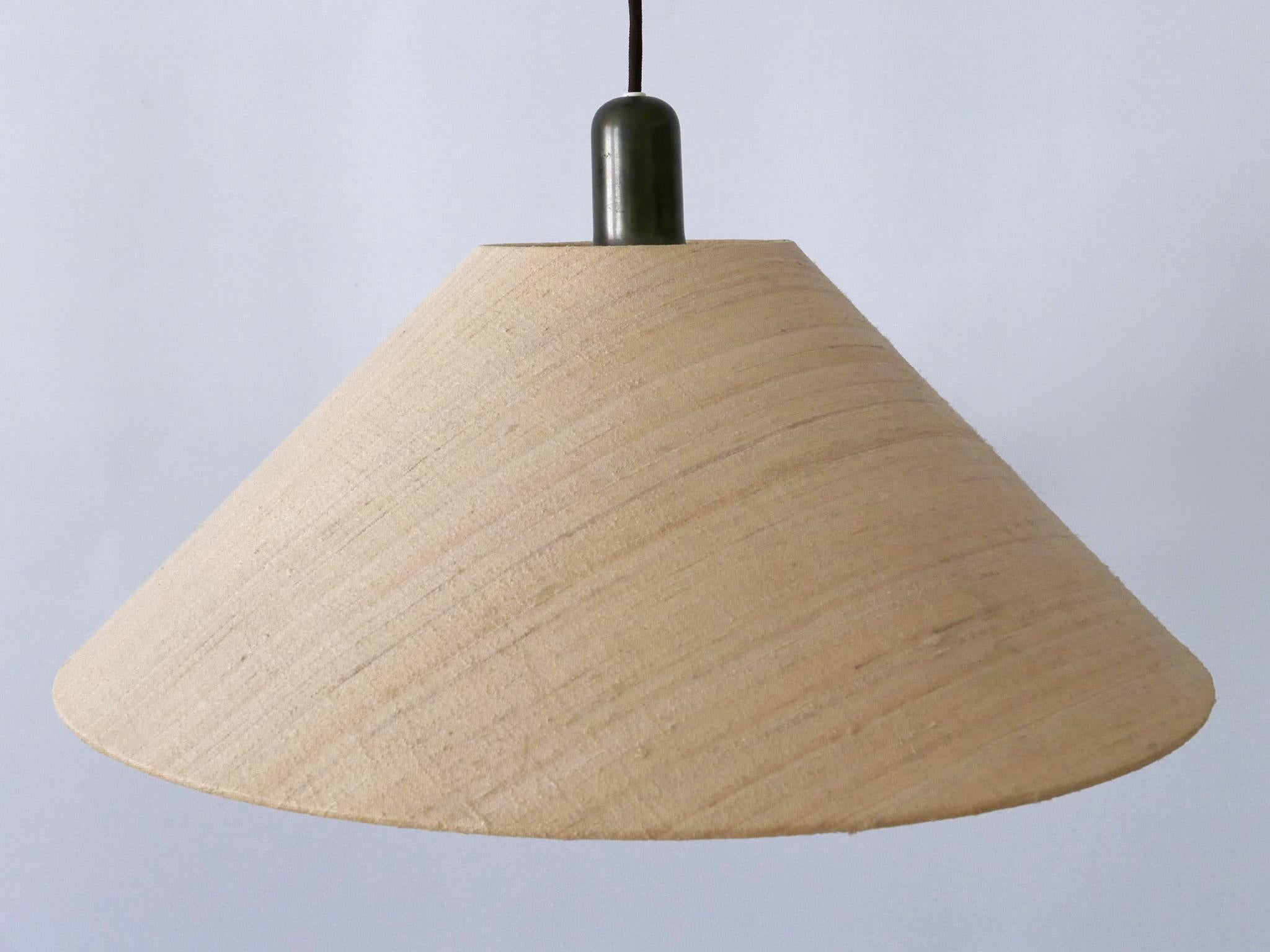 Rare Elegant Mid Century Modern Counterweight Brass Pendant Lamp Germany 1960s 8