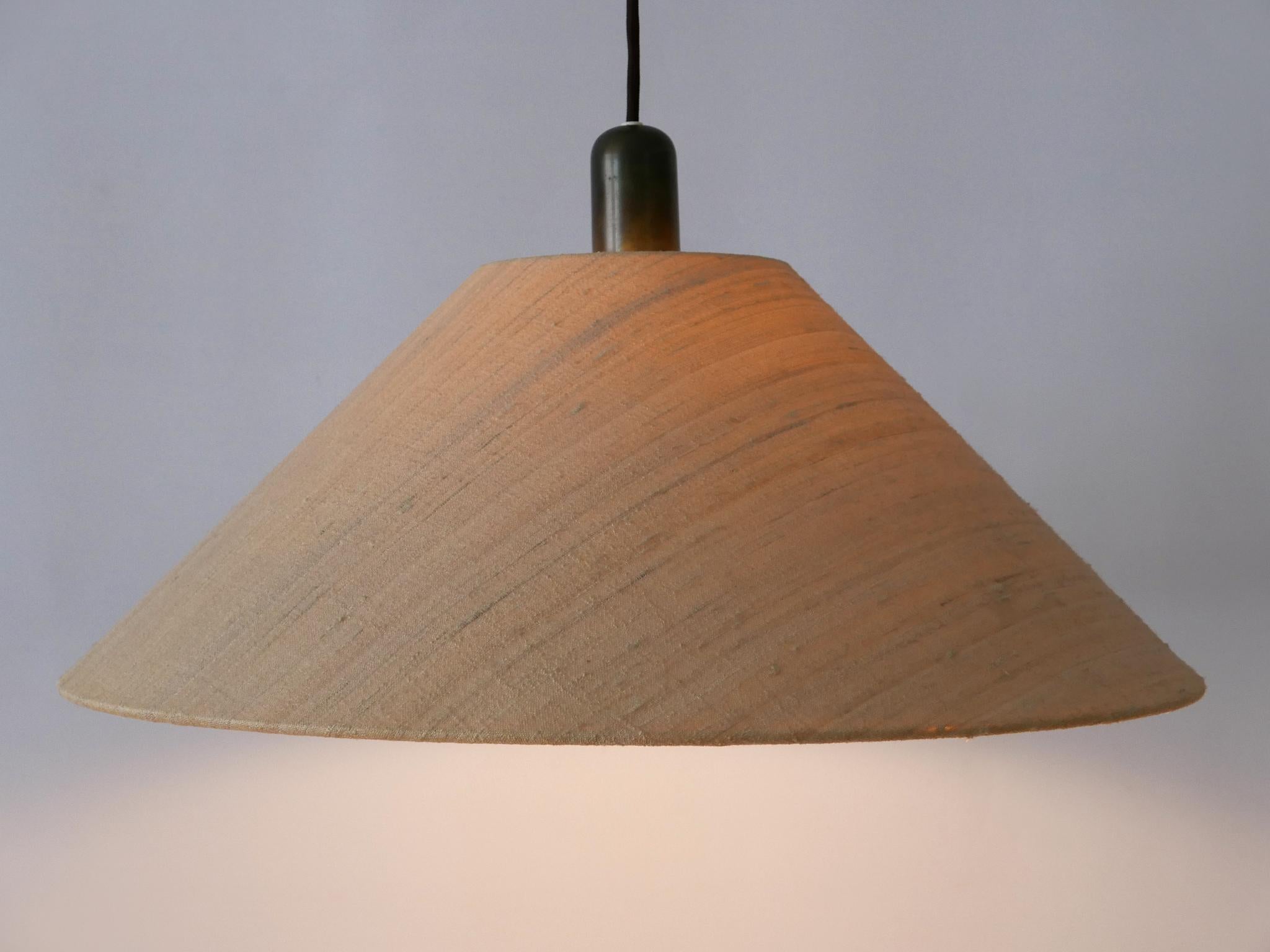 Rare Elegant Mid Century Modern Counterweight Brass Pendant Lamp Germany 1960s 9