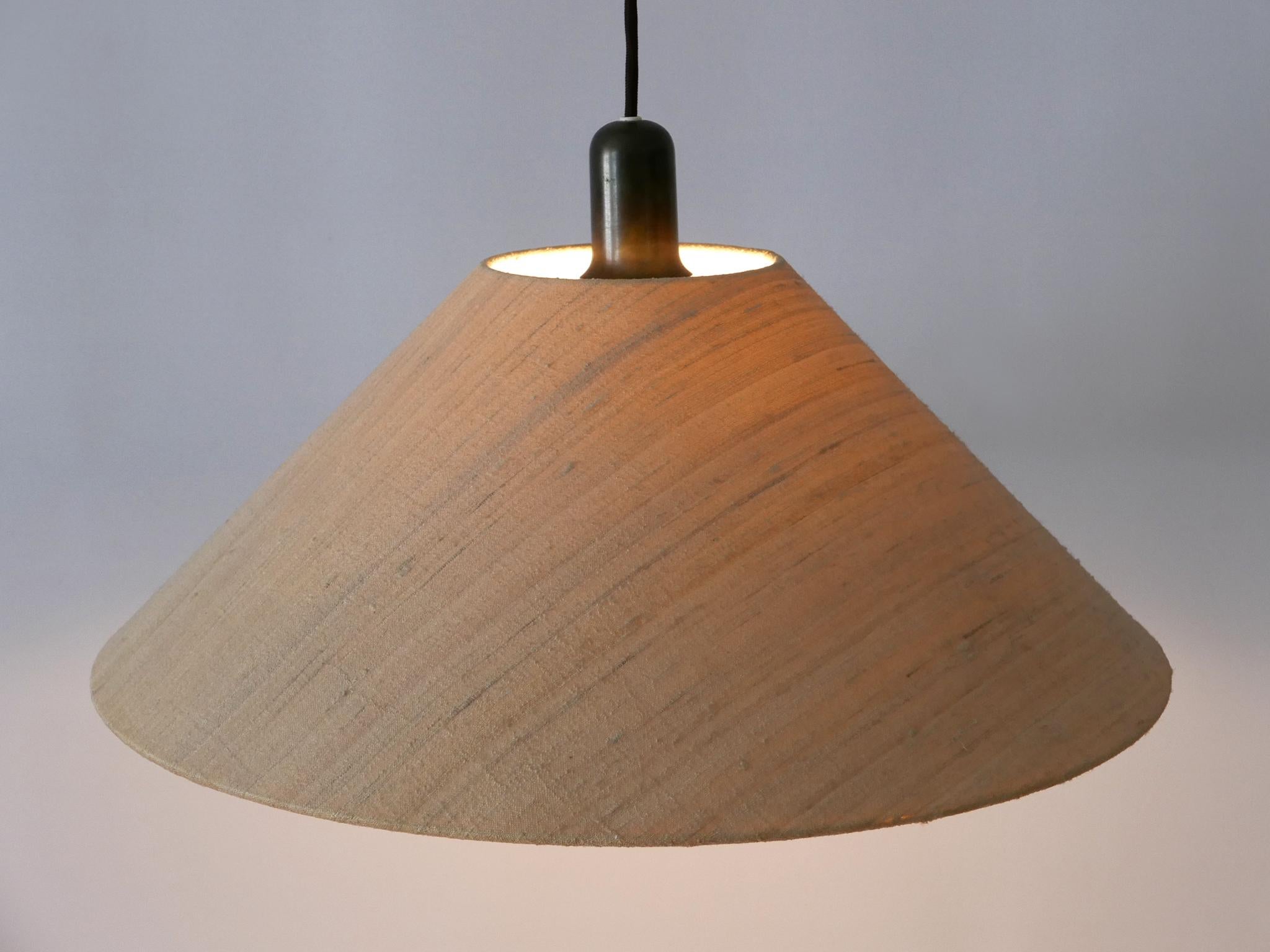 Rare Elegant Mid Century Modern Counterweight Brass Pendant Lamp Germany 1960s 10