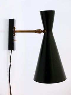 Rare & Elegant Mid-Century Modern Diabolo Sconce by BAG Turgi Switzerland 1950s