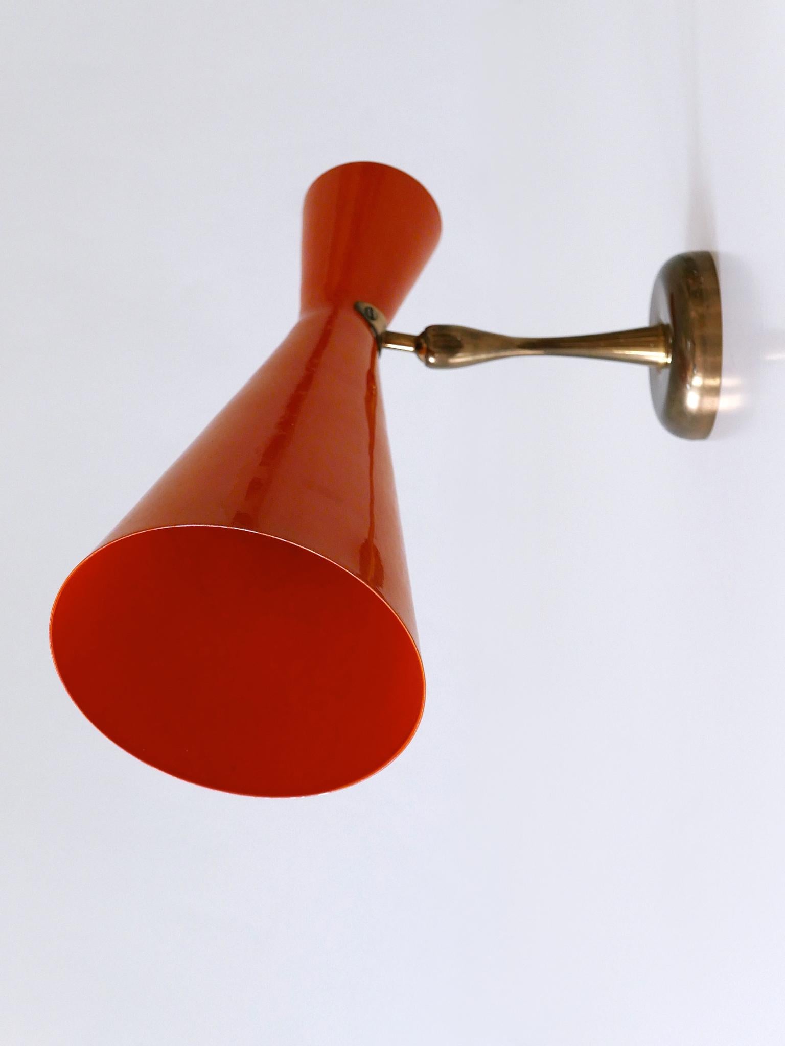 Raro y elegante candelabro o aplique diábolo moderno de mediados de siglo Alemania Años 50 en venta 4