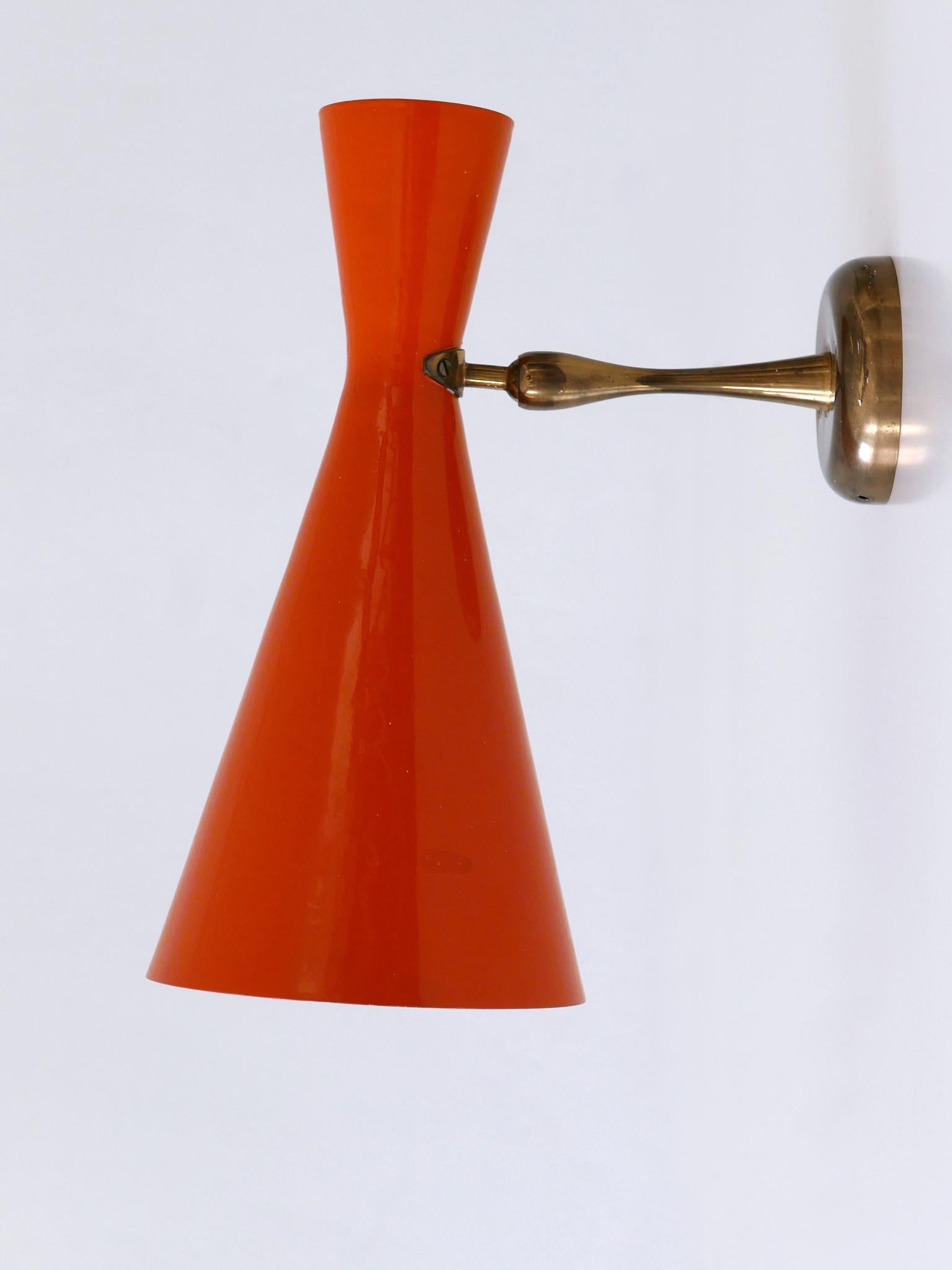 Raro y elegante candelabro o aplique diábolo moderno de mediados de siglo Alemania Años 50 en venta 5