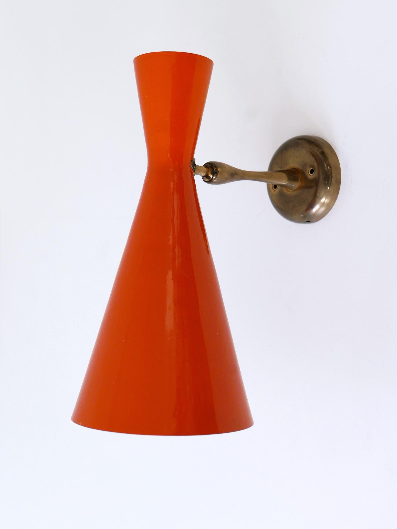 Raro y elegante candelabro o aplique diábolo moderno de mediados de siglo Alemania Años 50 en venta 8