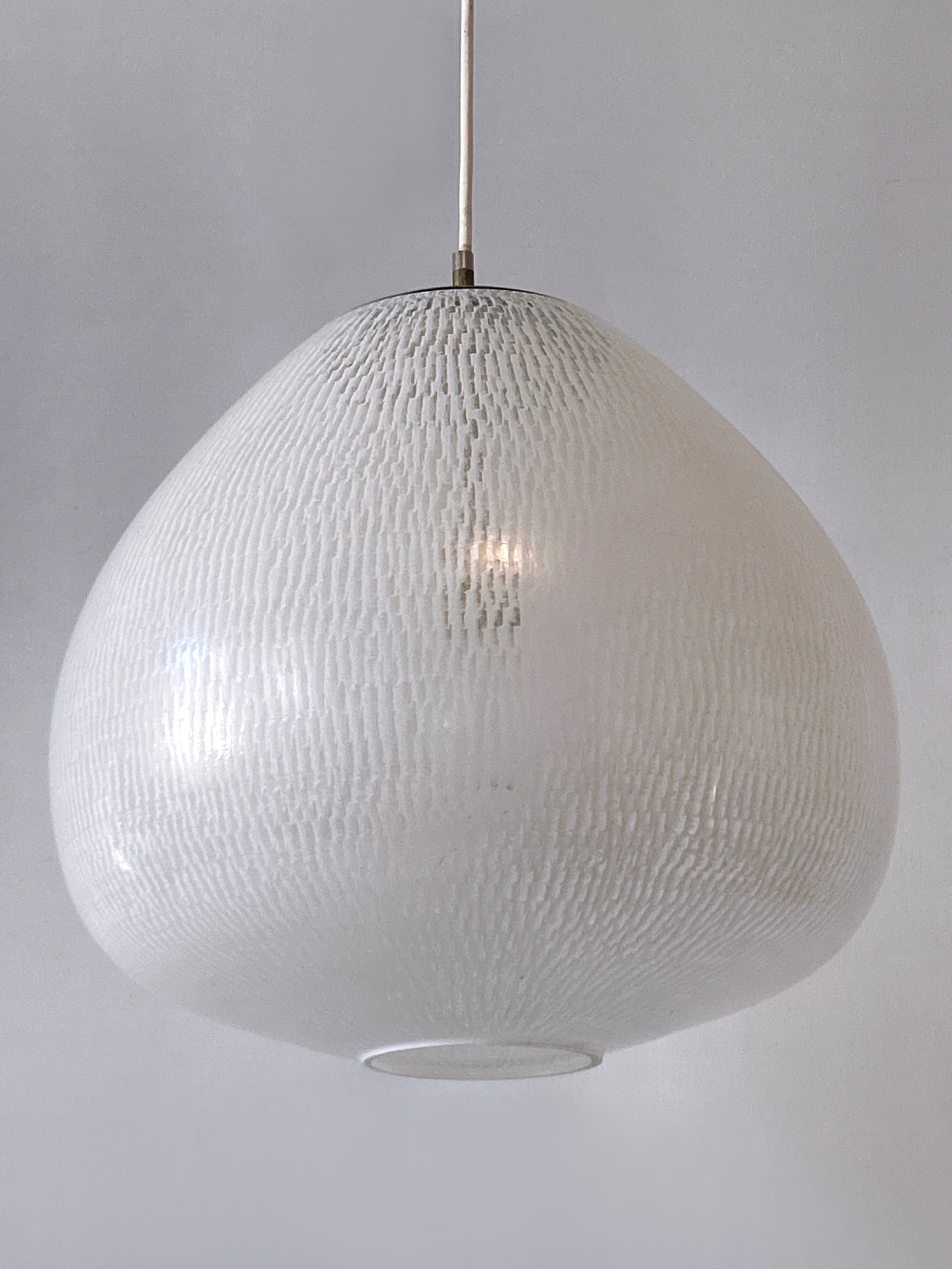 Rare 
Elegant Mid-Century Modern Pendant Lamp by Peill 
Putzler Germany 1950s For Sale