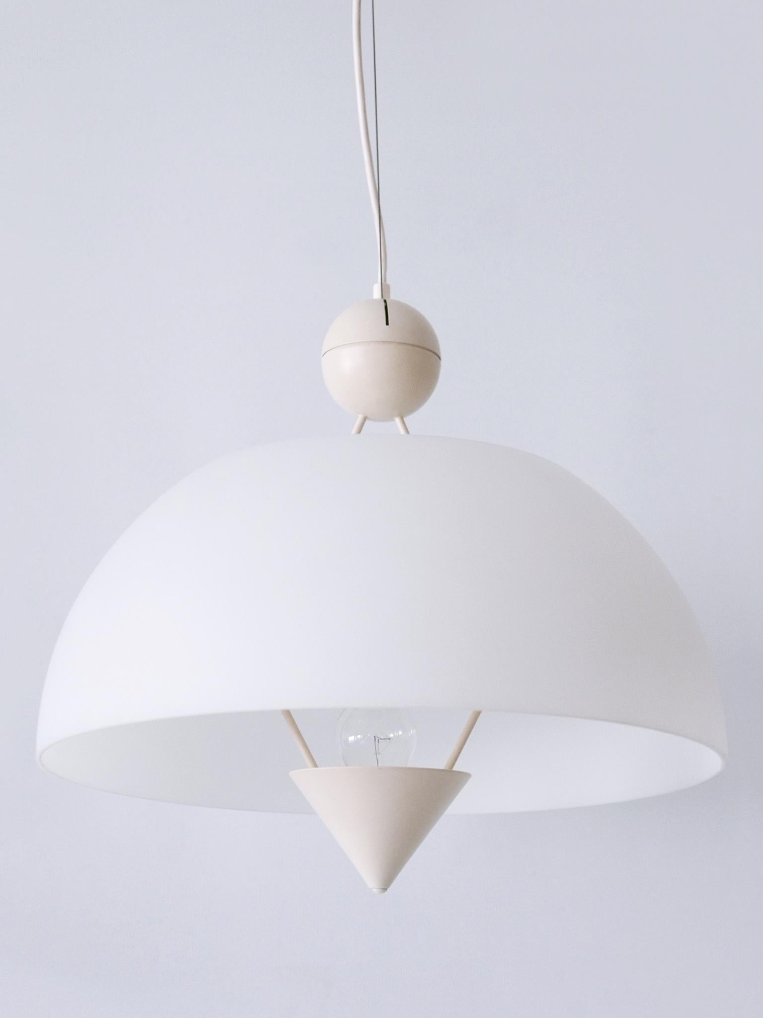 Rare & Elegant Mid-Century Modern Pendant Lamp or Hanging Light Italy 1970s For Sale 6