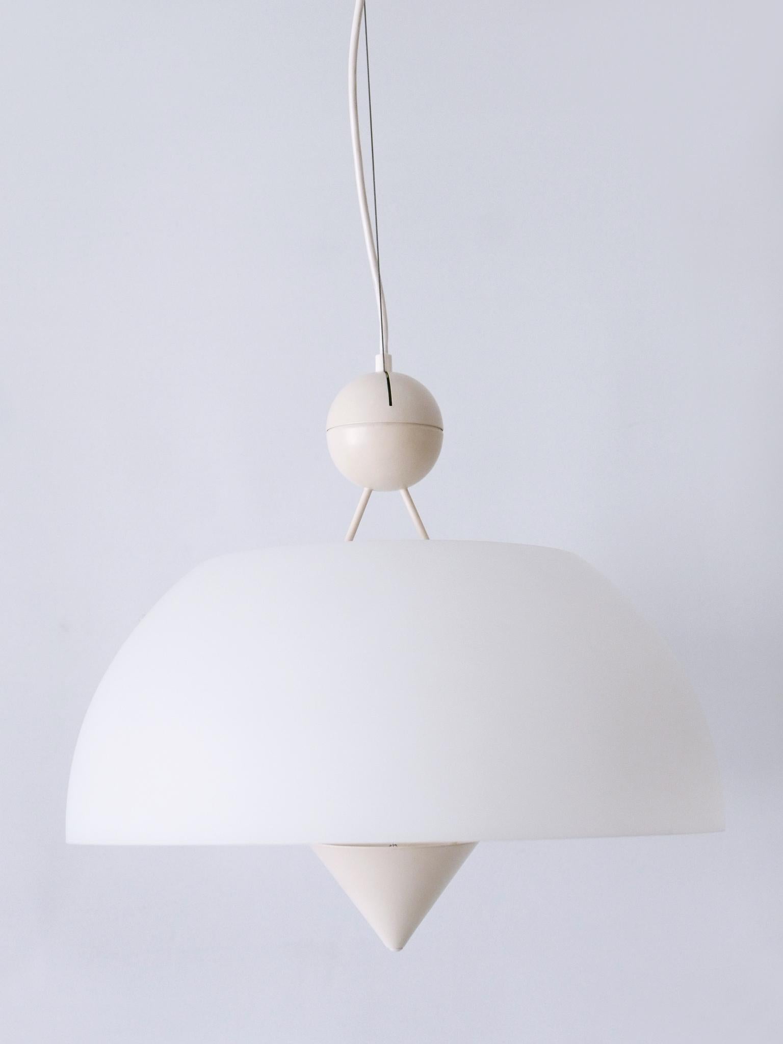Late 20th Century Rare & Elegant Mid-Century Modern Pendant Lamp or Hanging Light Italy 1970s For Sale