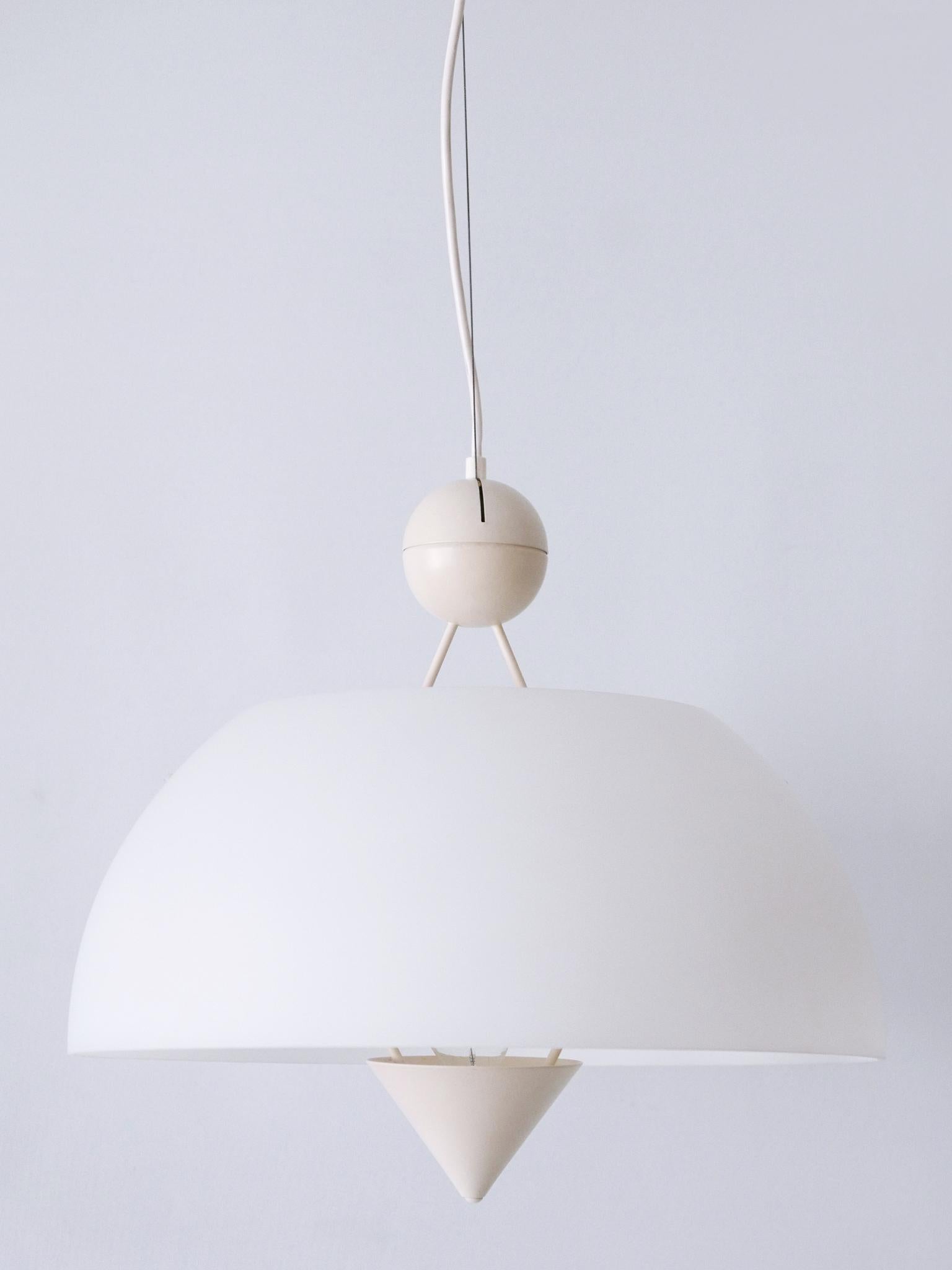Rare & Elegant Mid-Century Modern Pendant Lamp or Hanging Light Italy 1970s For Sale 1