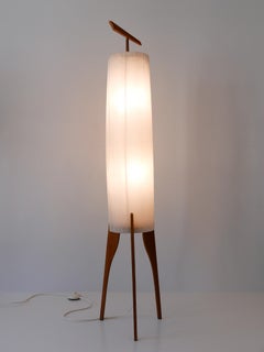 Rare & Elegant Mid Century Modern Two-Flamed Scandinavian Floor Lamp 1960s