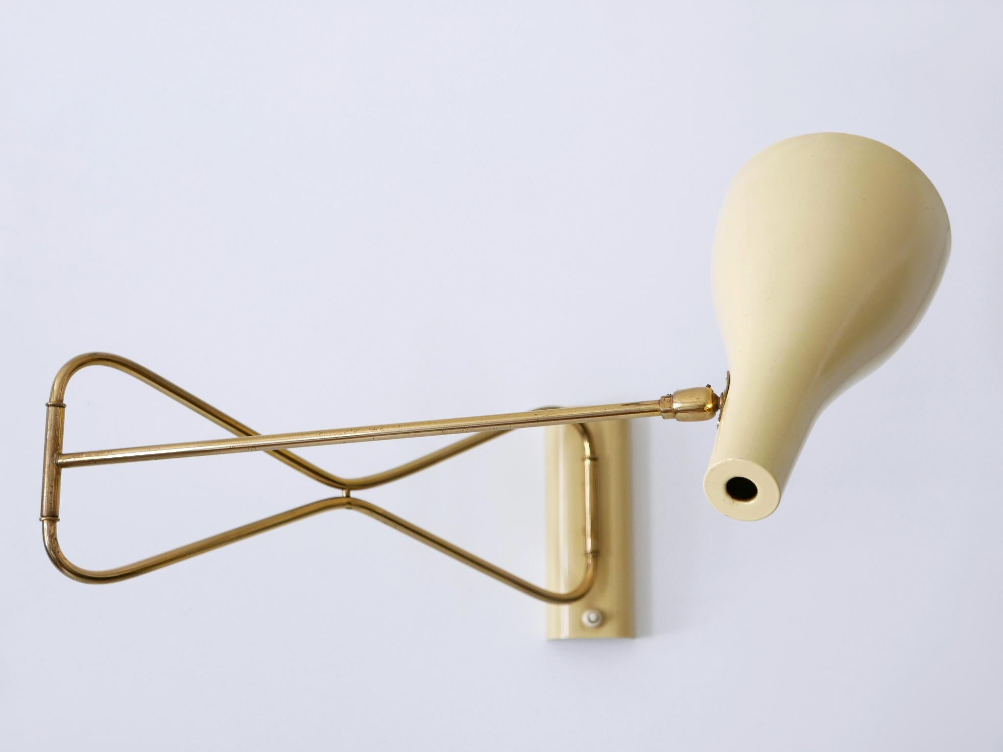 Rare & Elegant Mid Century Modern Wall Lamp '9590/28' by Cosack Germany 1950s For Sale 4