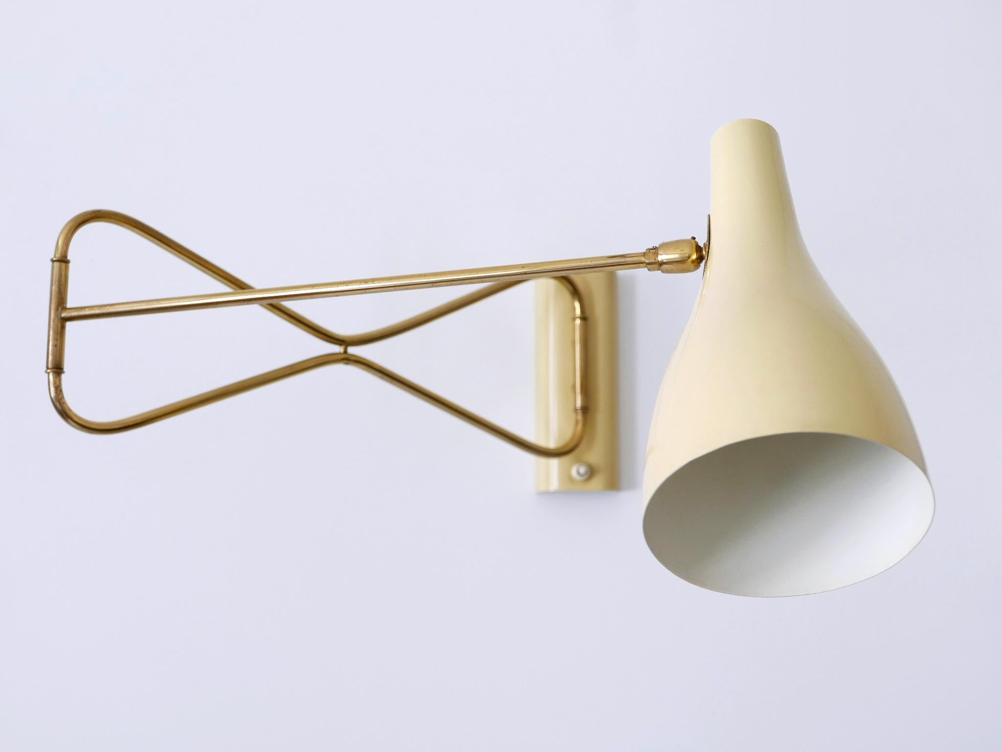 Rare & Elegant Mid Century Modern Wall Lamp '9590/28' by Cosack Germany 1950s For Sale 5