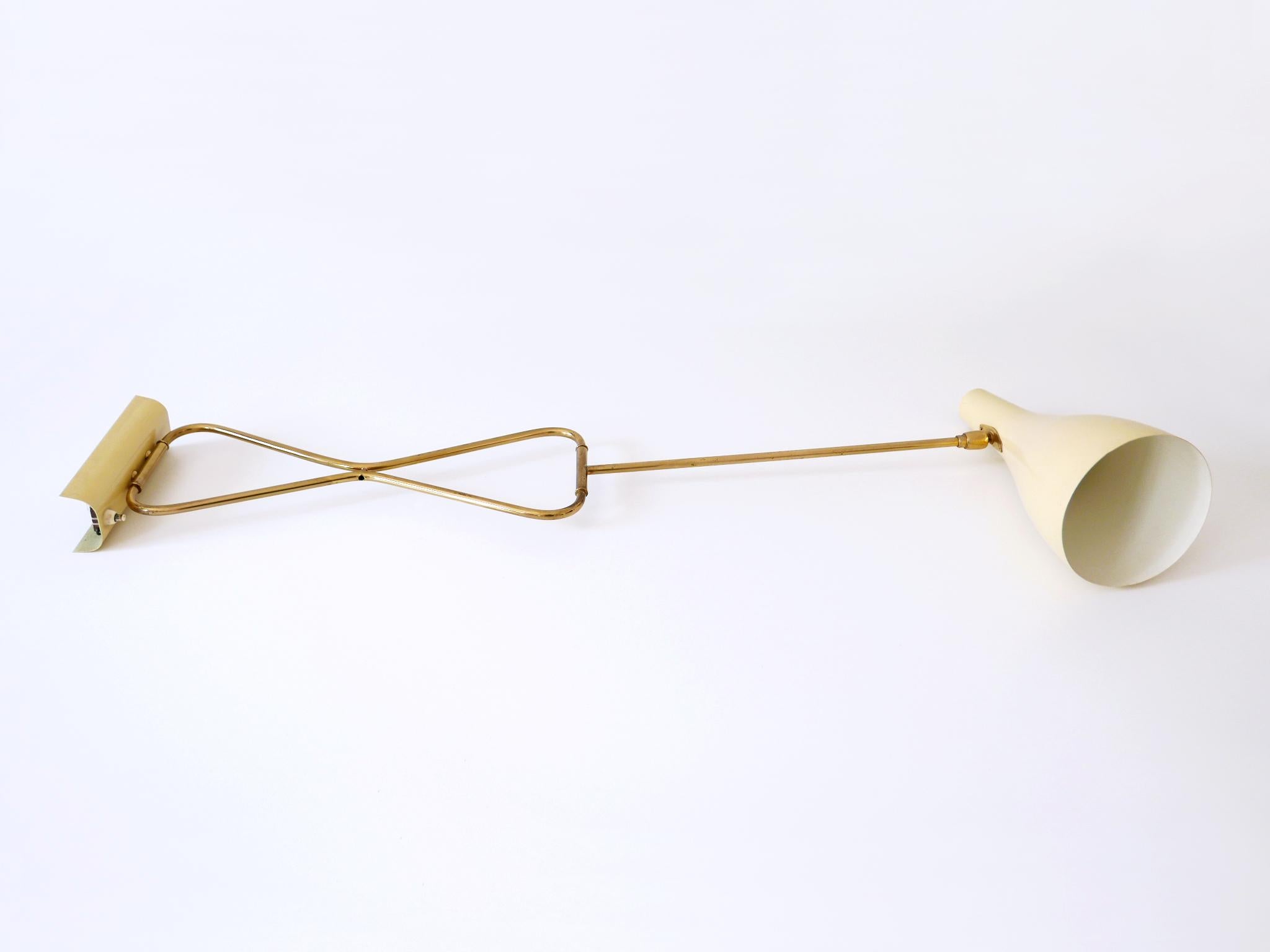 Rare & Elegant Mid Century Modern Wall Lamp '9590/28' by Cosack Germany 1950s For Sale 8