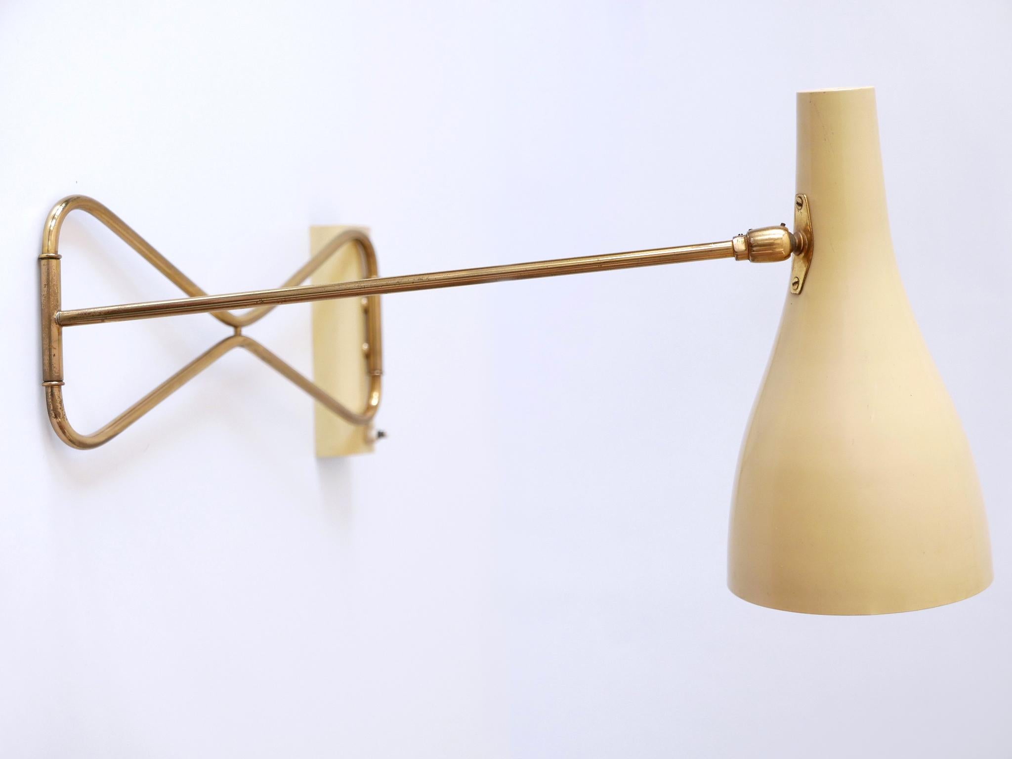 Rare & Elegant Mid Century Modern Wall Lamp '9590/28' by Cosack Germany 1950s In Good Condition For Sale In Munich, DE