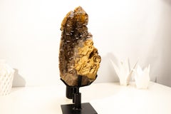 Rare Elestial Alligator Quartz Cluster on Feldspar & Quartz Matrix