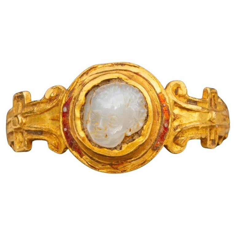 Rare Elizabethan 16th Century Gold Cupid Ring Renaissance Gold