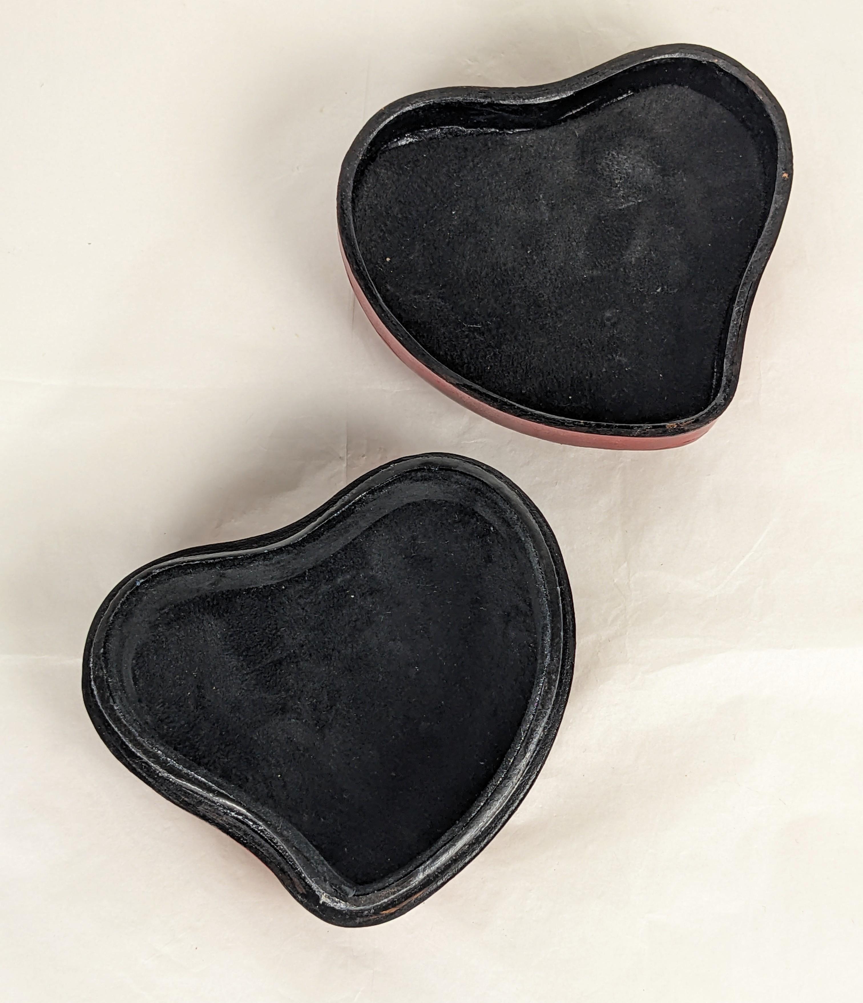 Rara scatola di cuori in pelle di Elsa Peretti per Tiffany in vendita 1