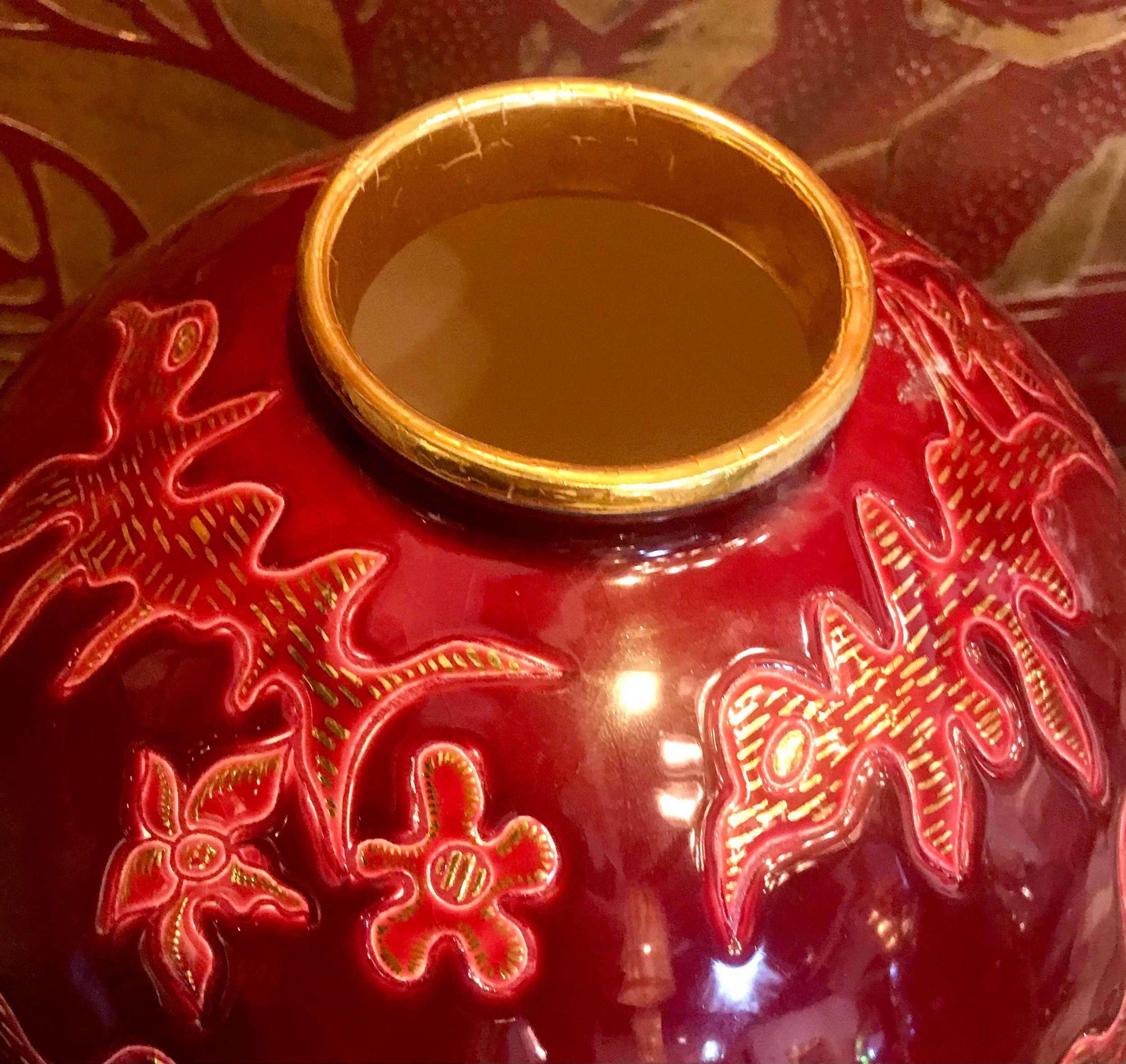Rare vase boule en céramique Emaux de Longwy par Garouste et Bonetti Limited 1 of 5 en vente 1