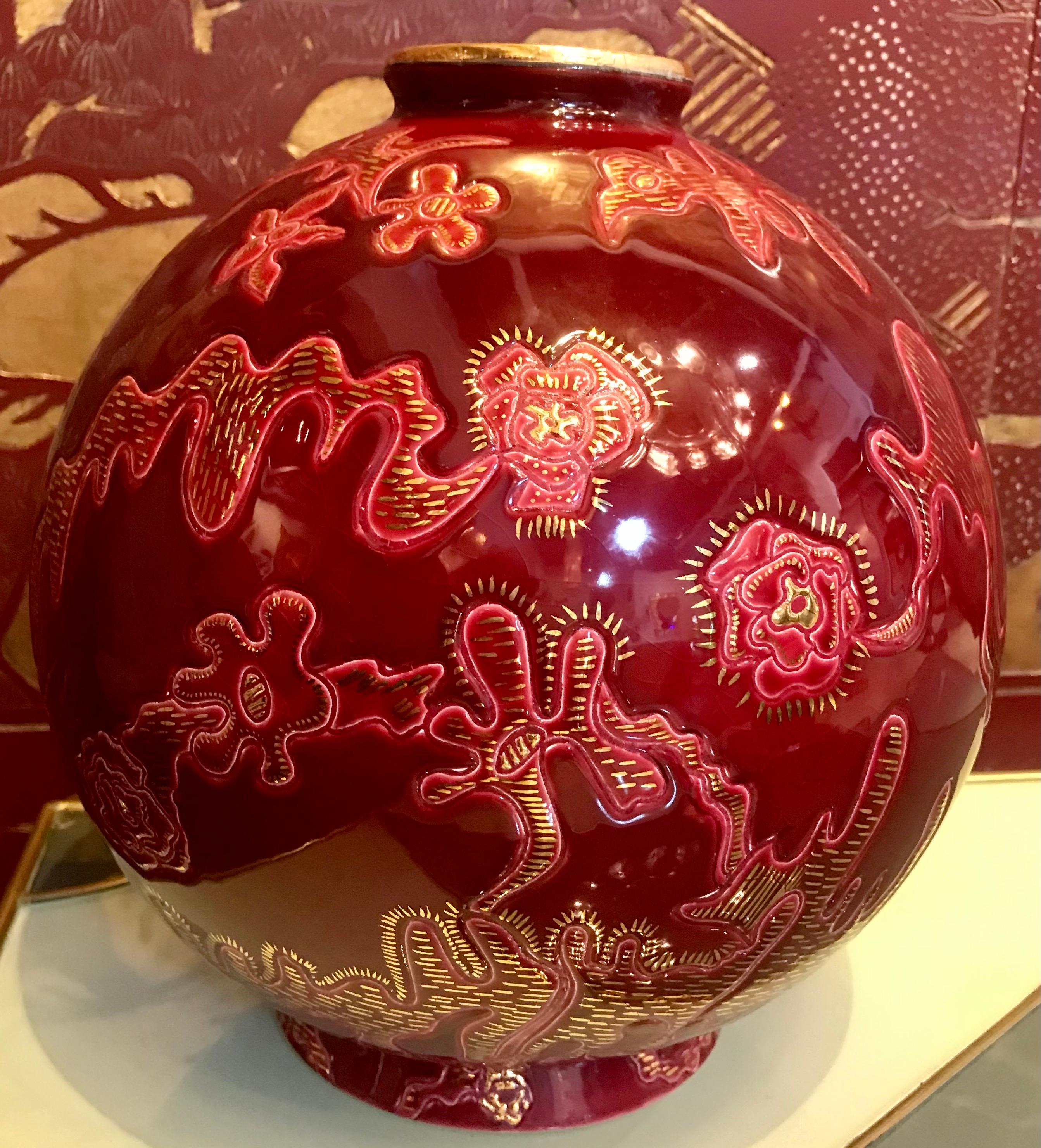 Rare vase boule en céramique Emaux de Longwy par Garouste et Bonetti Limited 1 of 5 en vente 2