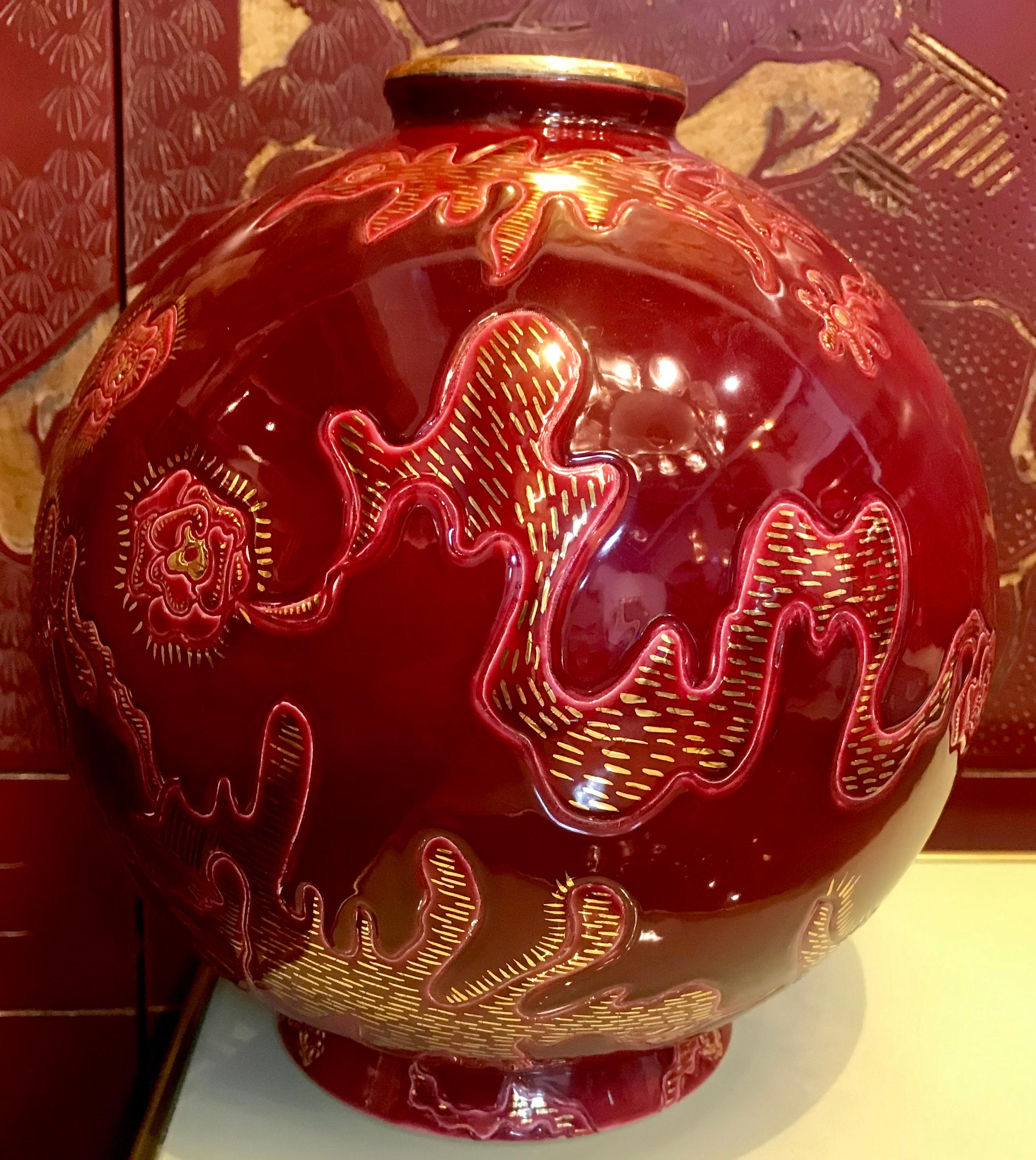 Rare vase boule en céramique Emaux de Longwy par Garouste et Bonetti Limited 1 of 5 en vente 4