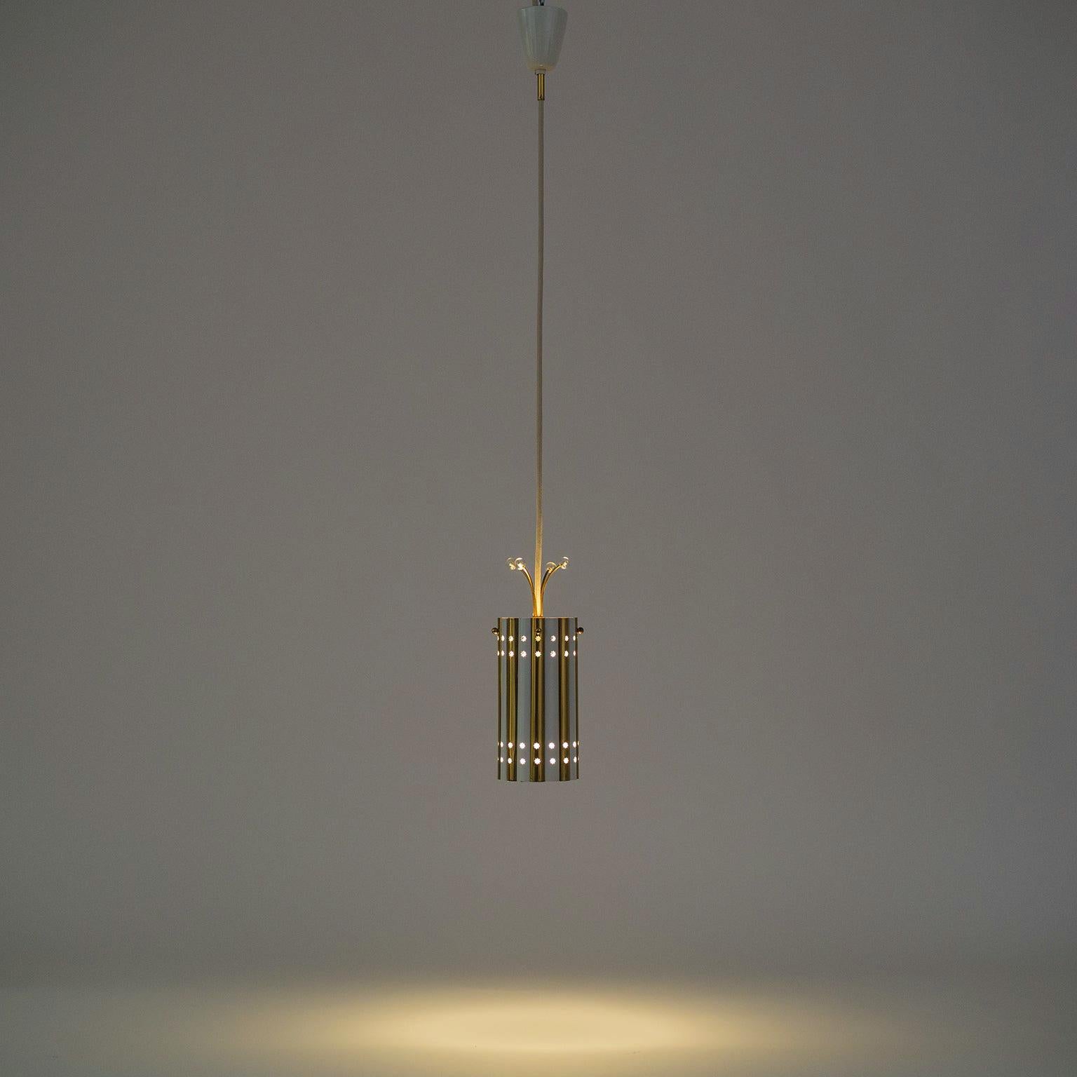 Rare Brass and Glass Pendants, 1950s 9