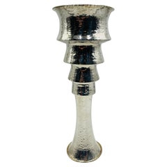 Rare Emilia Castillo Sculptural Silver-Plated Vase or Candle Holder, Mexican