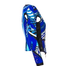 RARE Emilio Pucci by Peter Dundas 2010 Neopren Jacket Python Leather Details 40