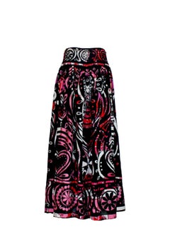 Rare Emilio Pucci by Peter Dundas Signature Patchwork Embroidered Maxi Skirt
