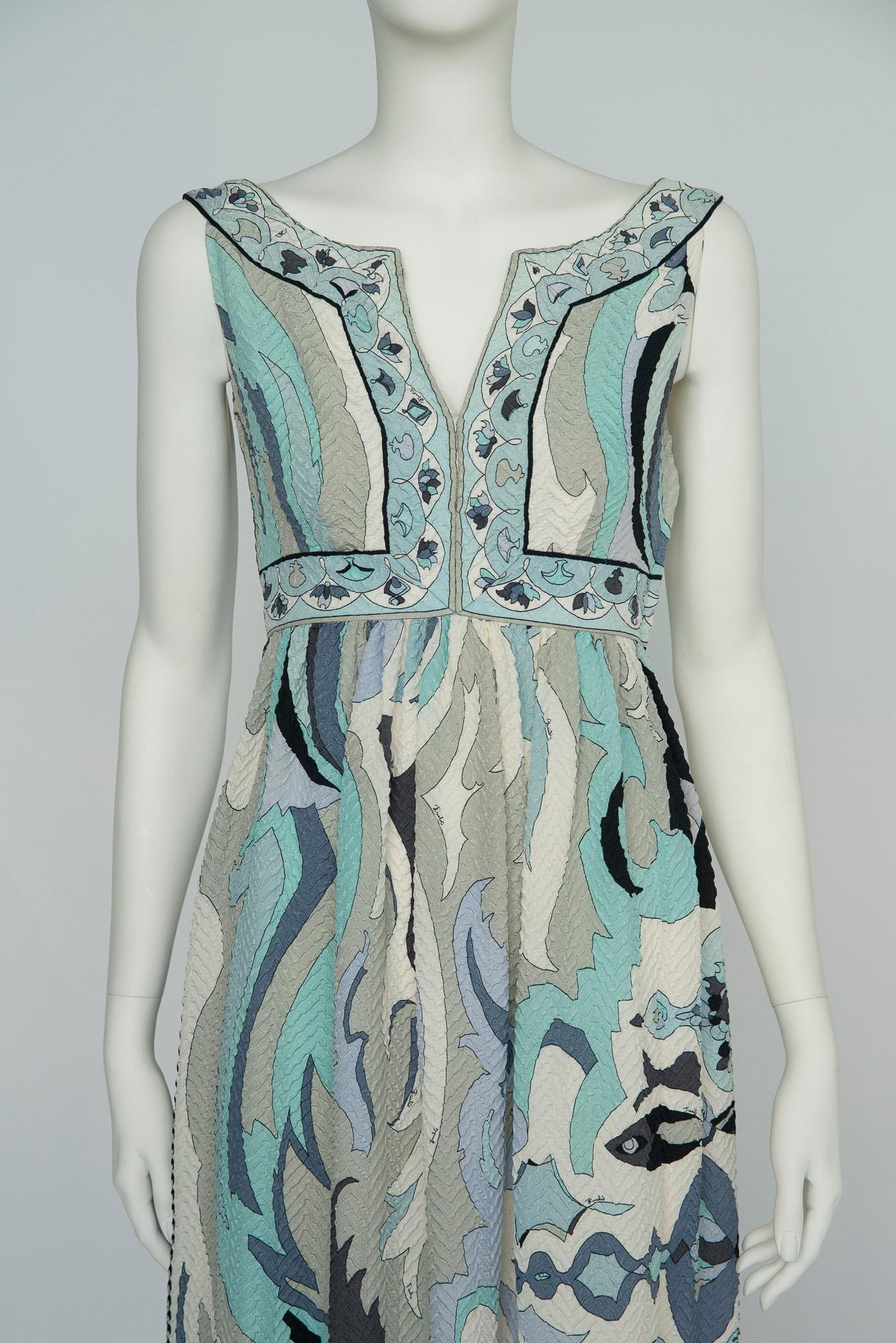 Rare Documented Emilio Pucci Fish Print Silk 