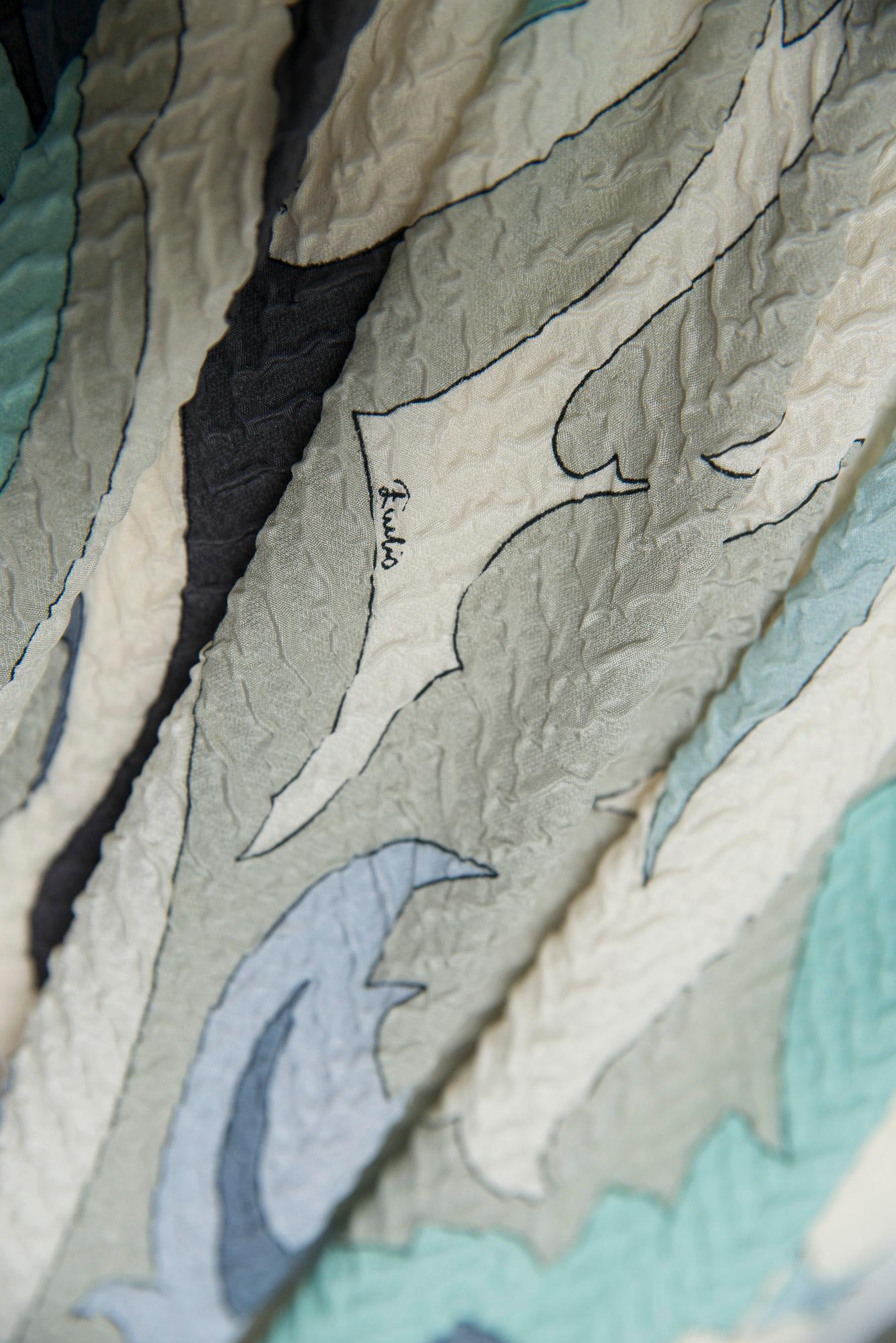 Rare Documented Emilio Pucci Fish Print Silk 