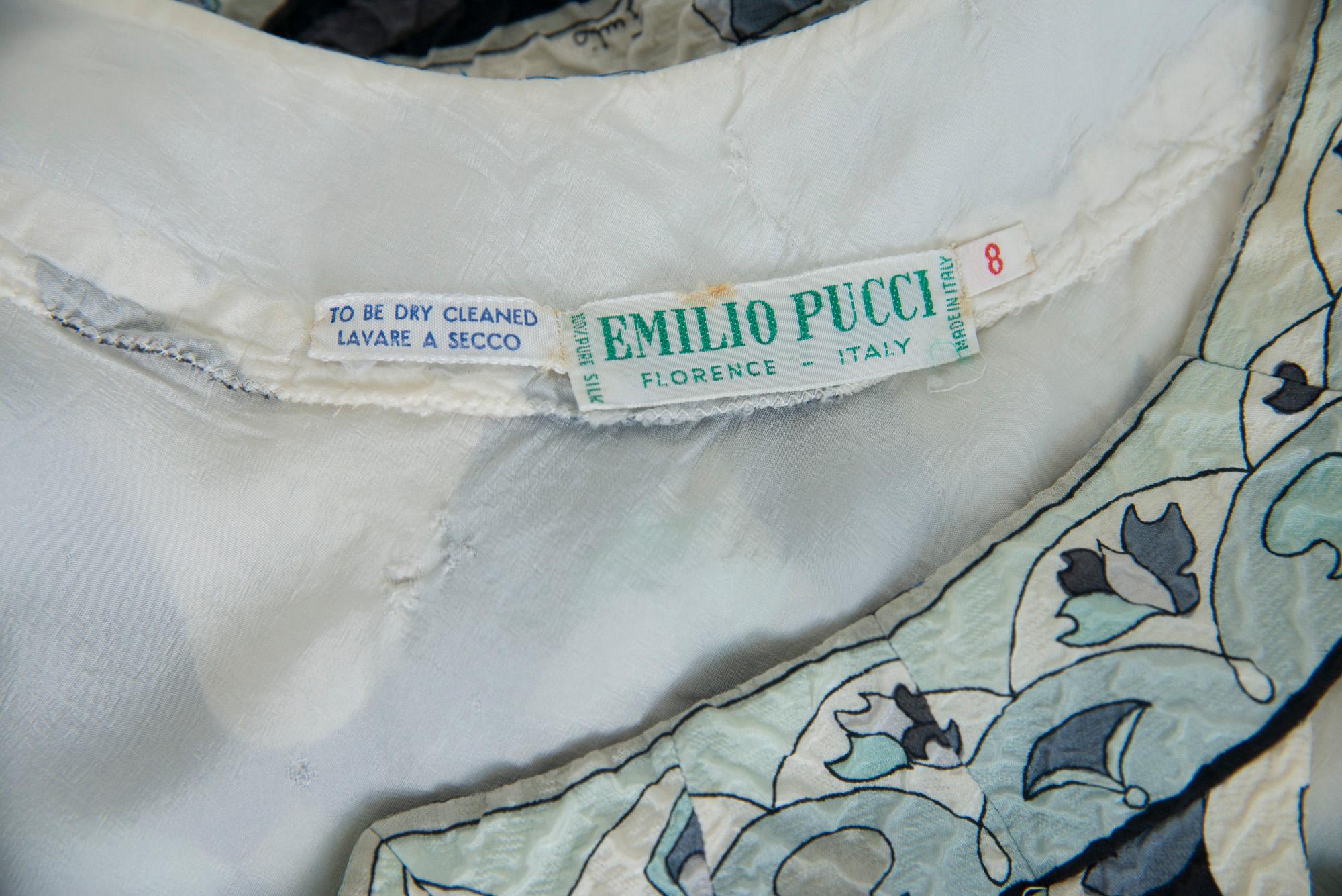 Rare Documented Emilio Pucci Fish Print Silk 