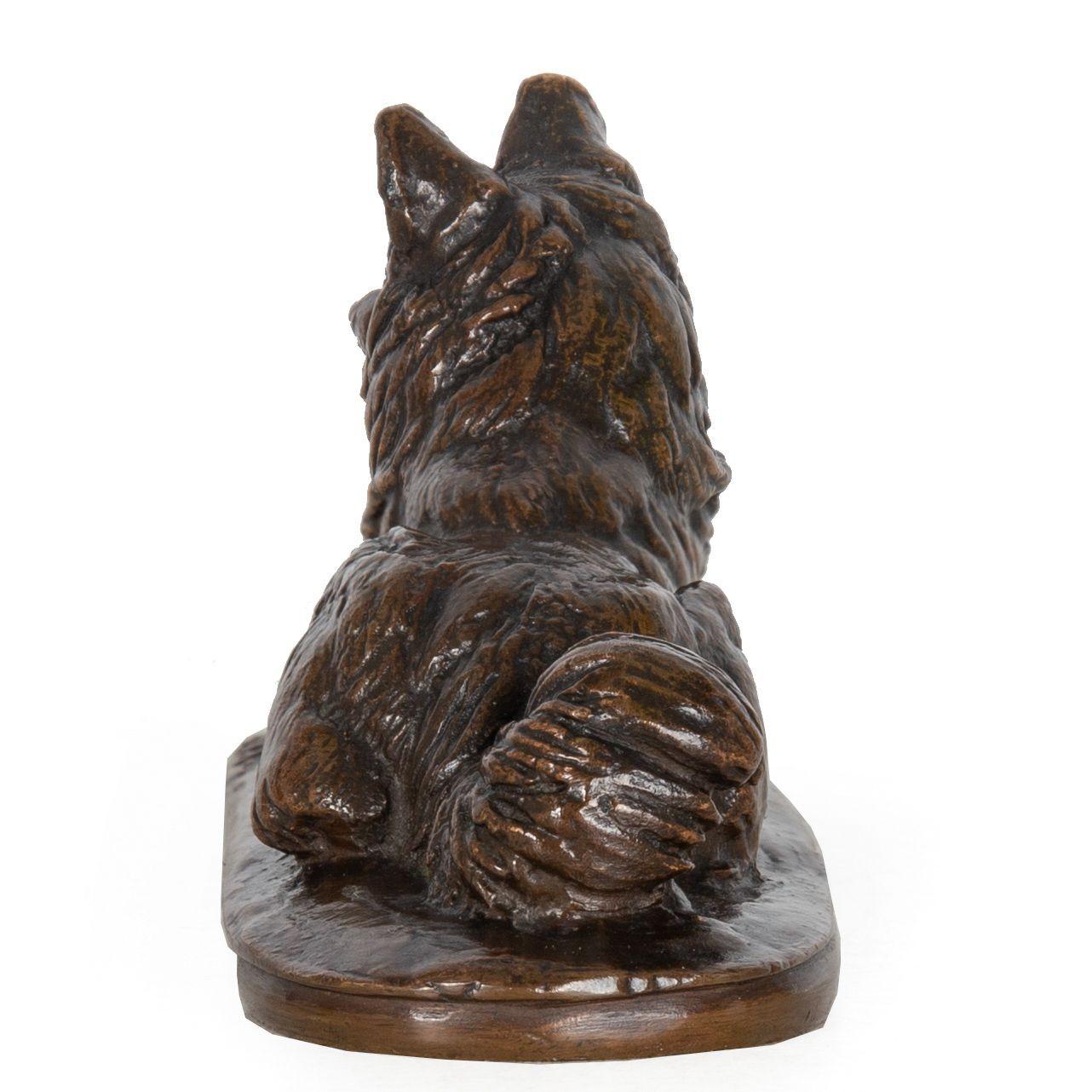 Rare Emmanuel Fremiet “Husky Dog” Bronze Sculpture, Charles More cast no. 38 For Sale 6