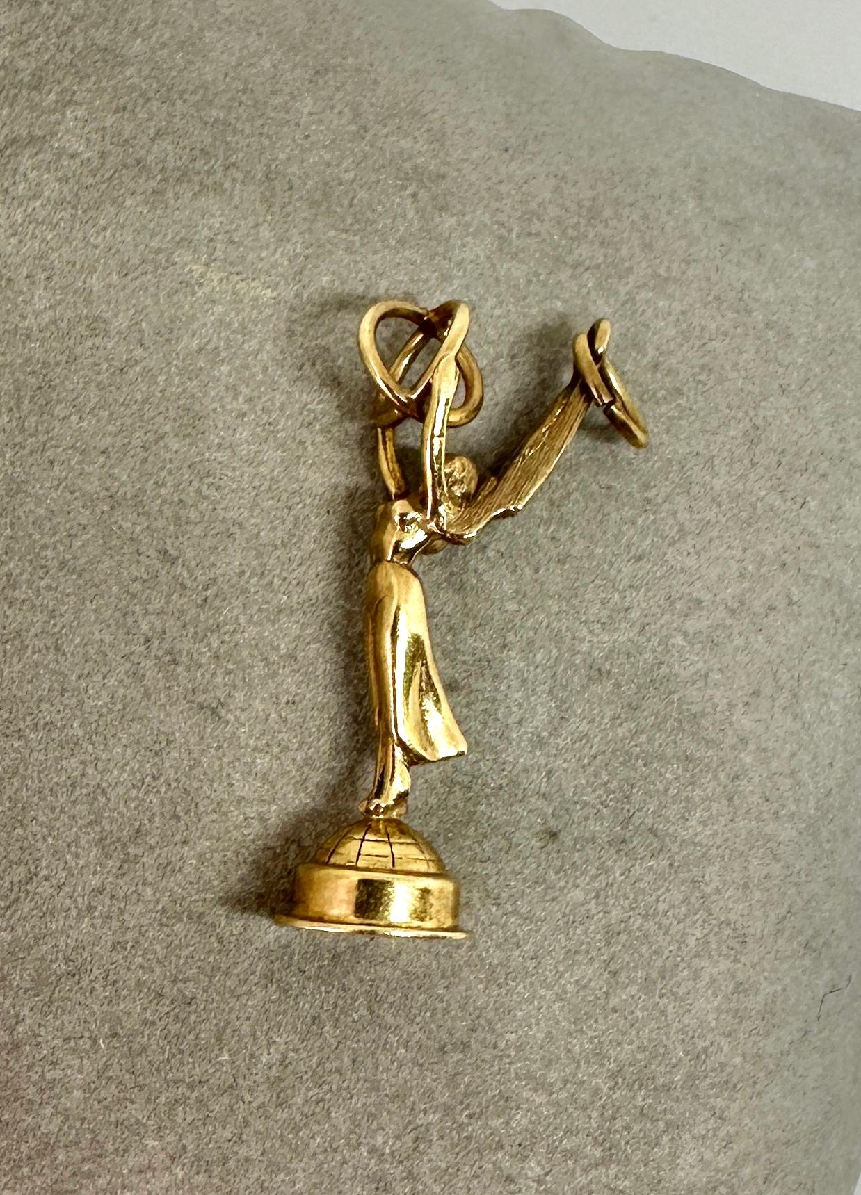 Rare Emmy Award Pendant Norman Lloyd Estate Hollywood Legend 14 Karat Gold For Sale 1