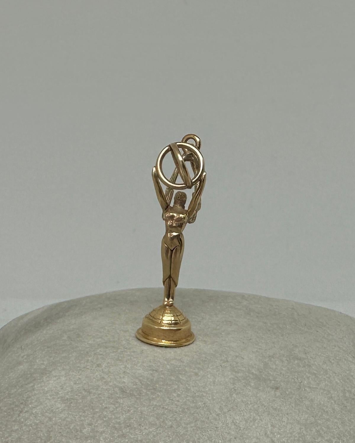 Rare Emmy Award Pendant Norman Lloyd Estate Hollywood Legend 14 Karat Gold For Sale 3