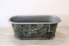 Rare Empire Antique Galvanized Sheet Military Bathtub
