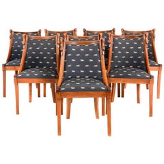 Rare Empire-Style Solid Cherry Dining Chairs