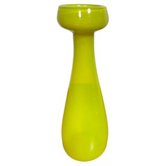 Seltene modernistische Empoli-Vase aus gelbem Glas, Italien.