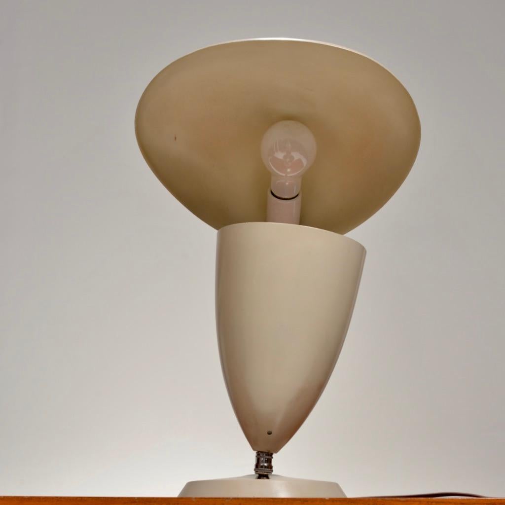 American Rare Enameled Aluminum Cobra Table Lamp by Greta Magnusson Grossman For Sale