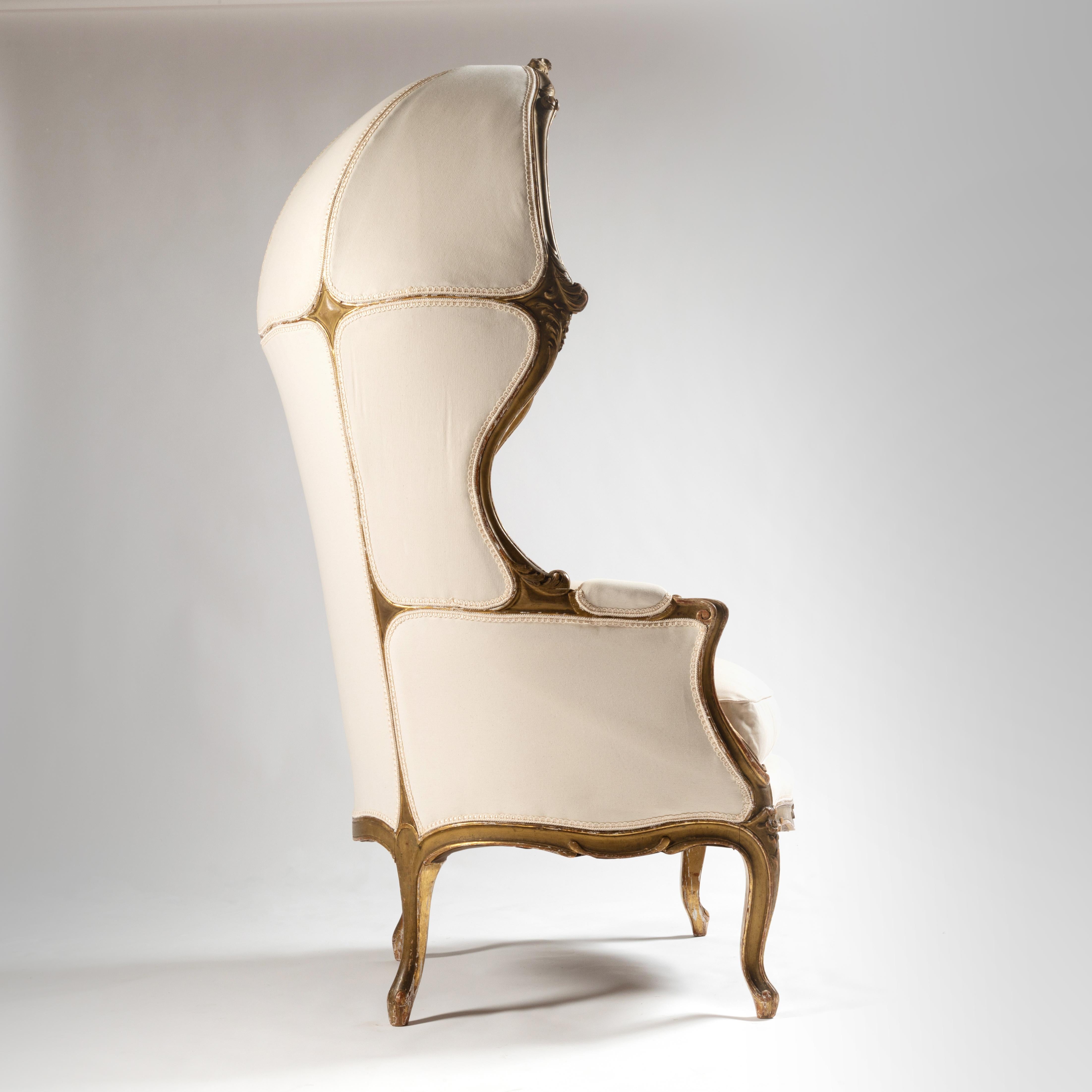 Bergère à dôme ou fauteuil carosse rare fin du 19ème siècle français 4