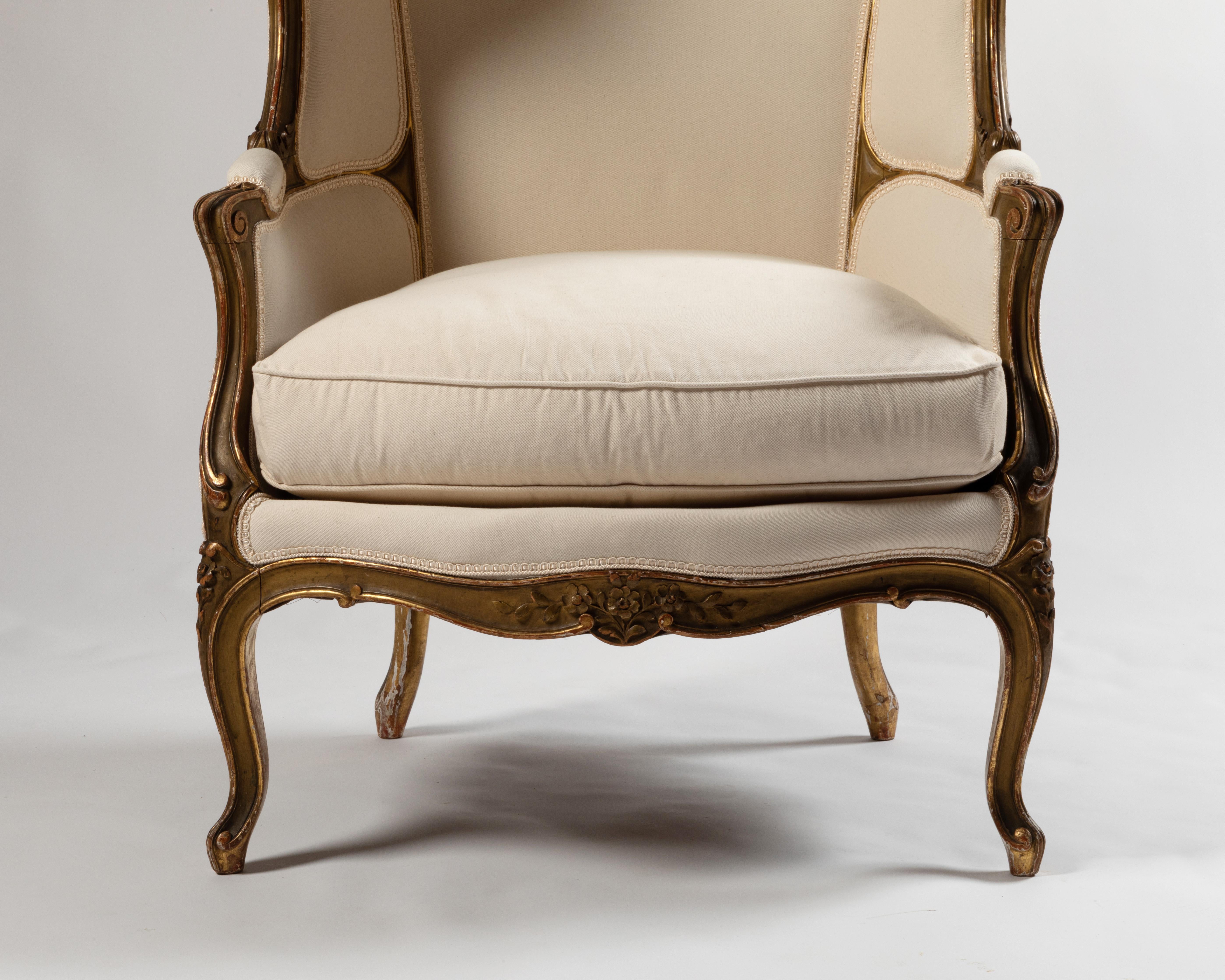 Européen Bergère à dôme ou fauteuil carosse rare fin du 19ème siècle français