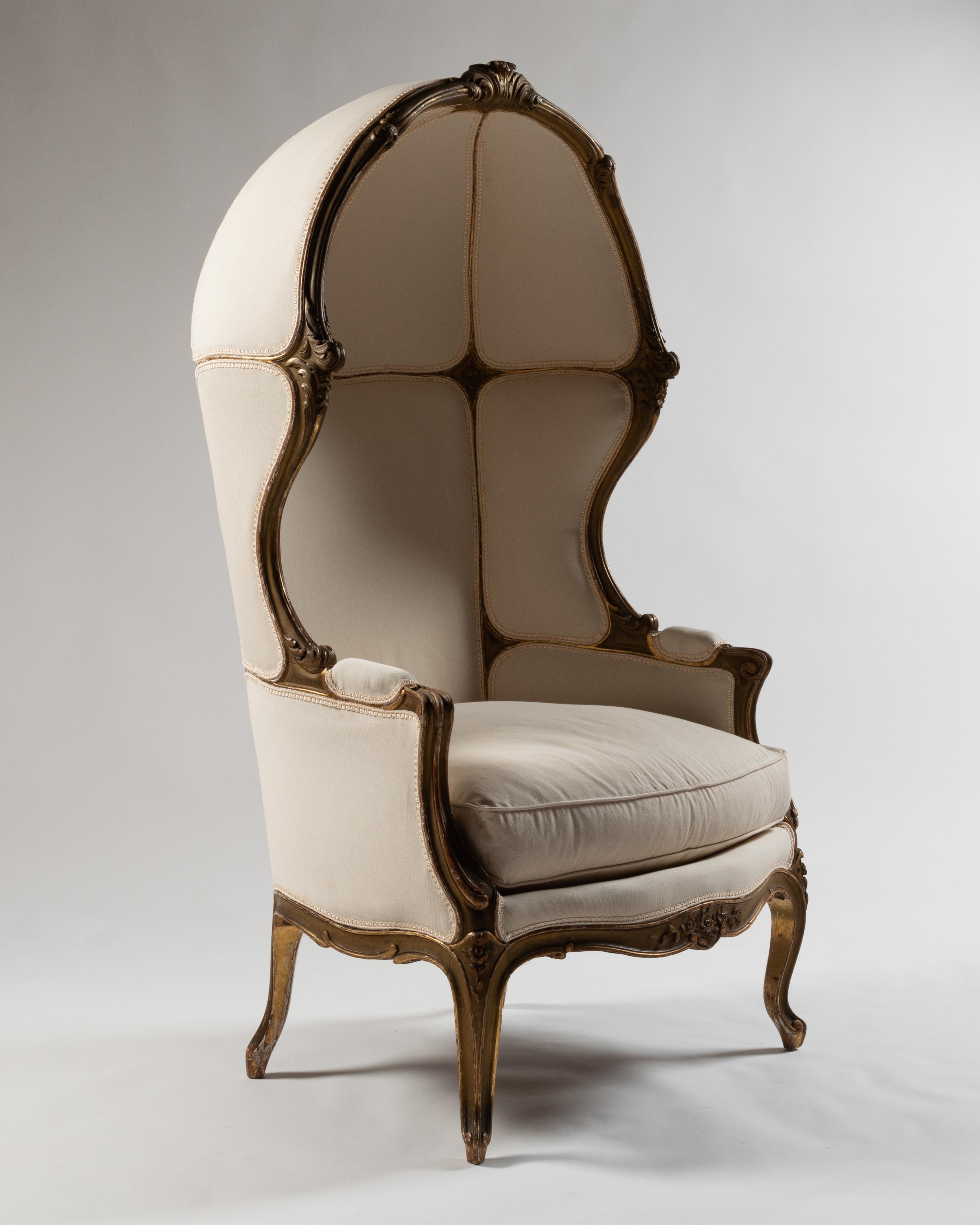 Bergère à dôme ou fauteuil carosse rare fin du 19ème siècle français 1