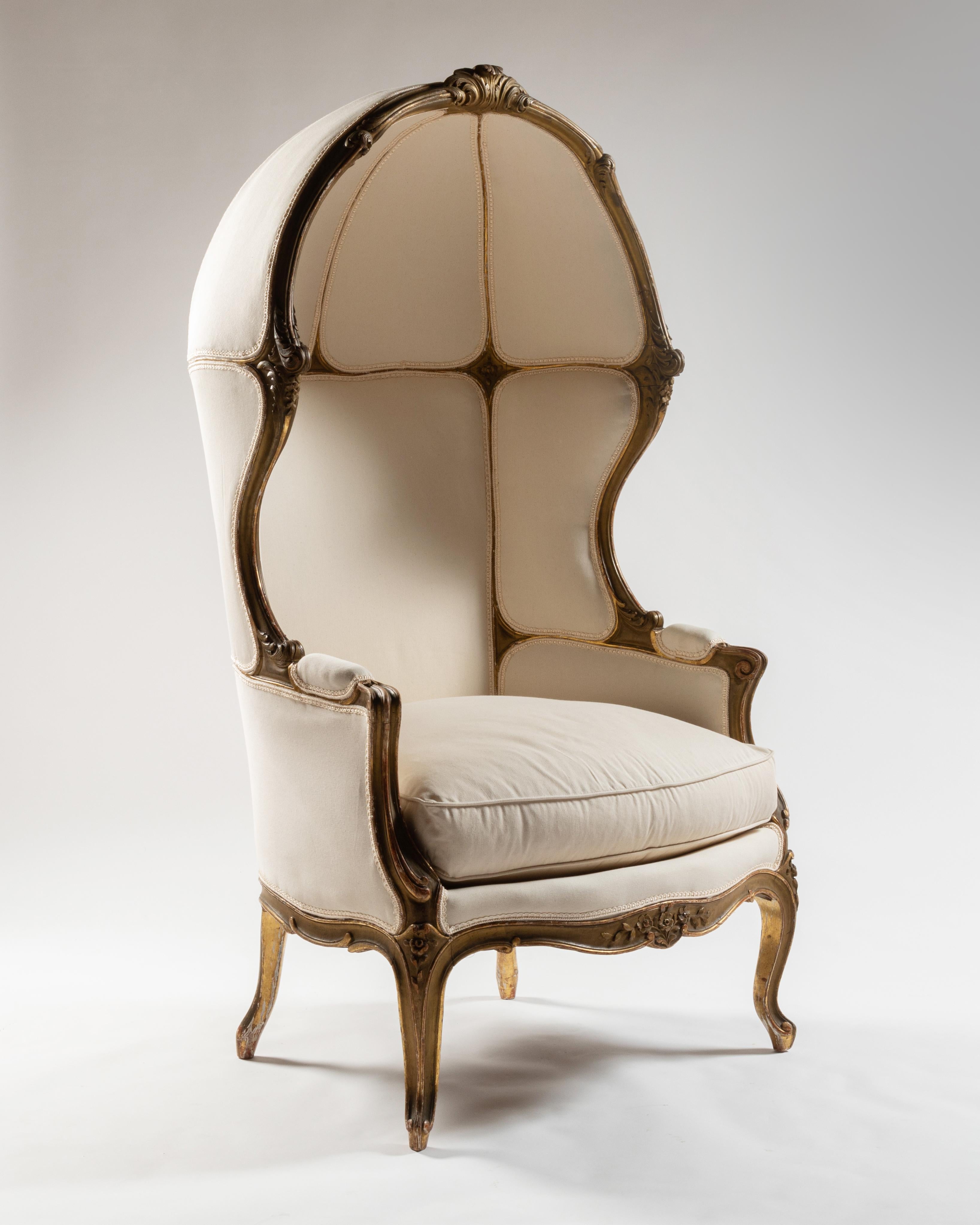 Bergère à dôme ou fauteuil carosse rare fin du 19ème siècle français 2