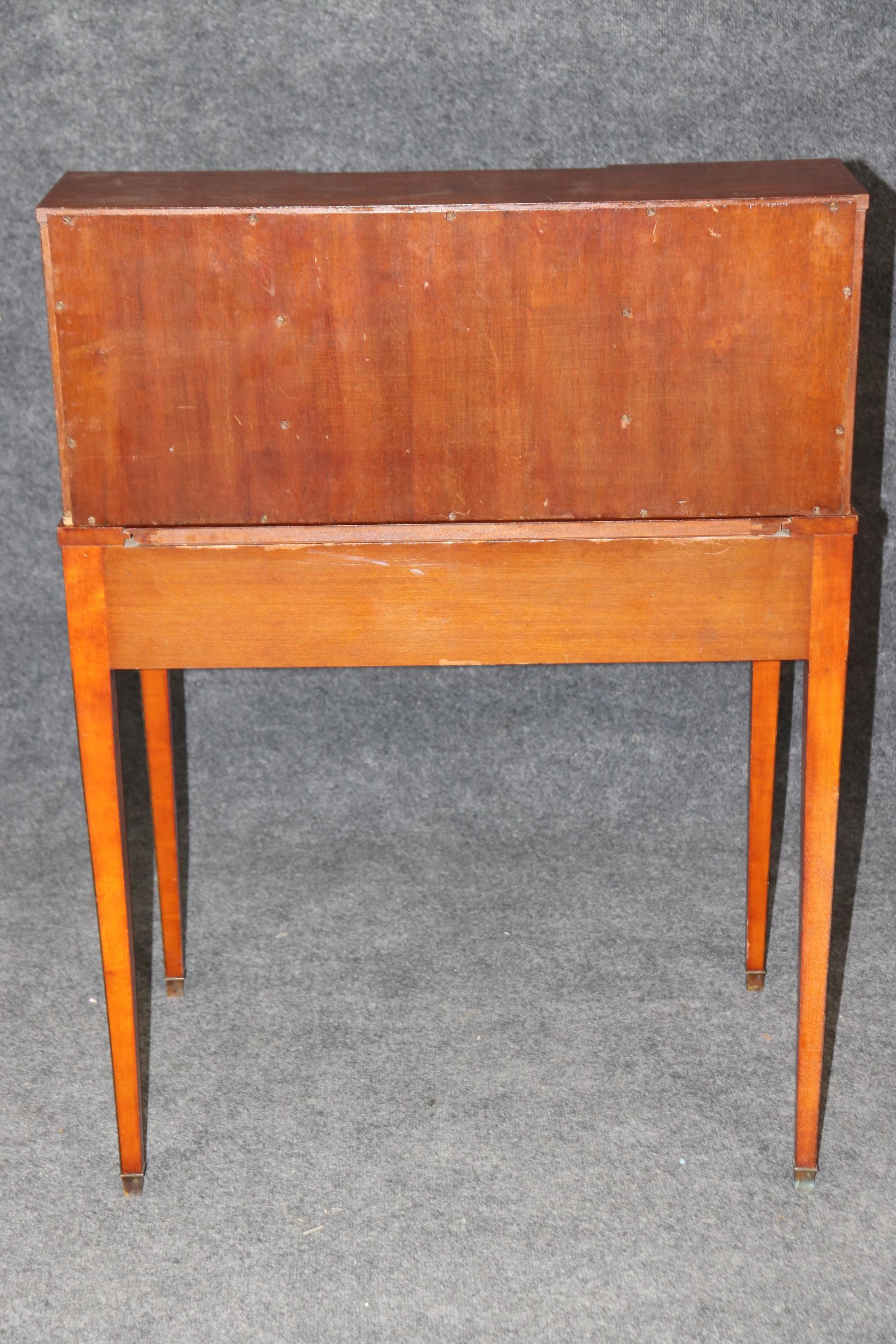 Rare tableau anglais Adams décoré en bois de citronnier avec tiroir latéral ouvert Bon état - En vente à Swedesboro, NJ