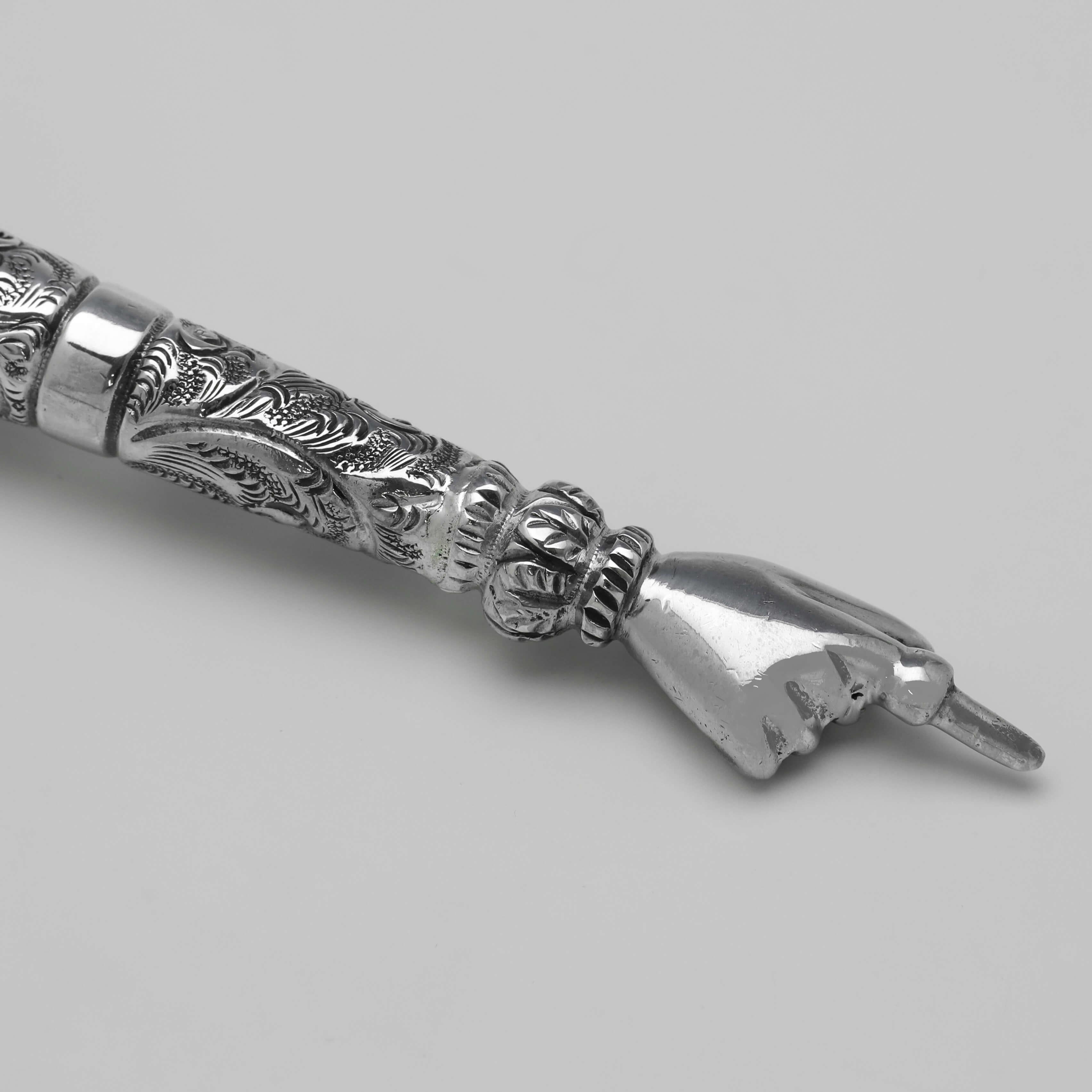 Edwardian Rare English Antique Sterling Silver Yad - Hallmarked in London in 1907 For Sale