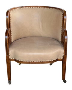 Rare English Art Deco Barrel-Back Chair in the Asian Taste