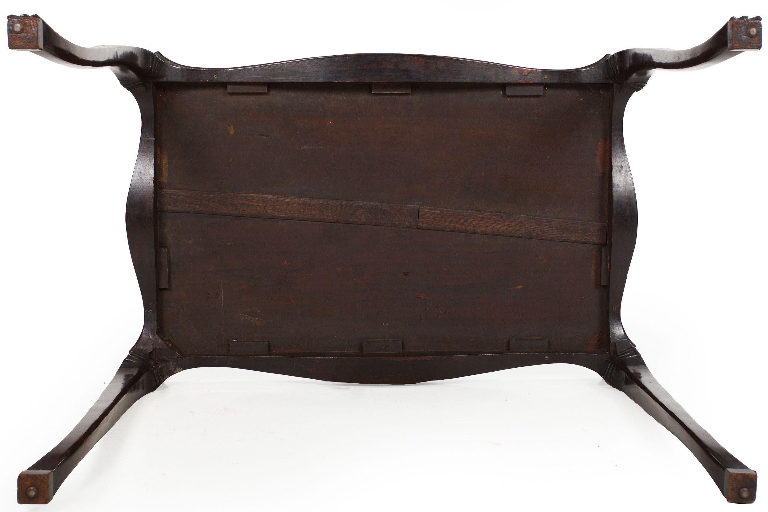 Rare table de service serpentine en acajou de style Chippendale anglais, vers 1770 en vente 6