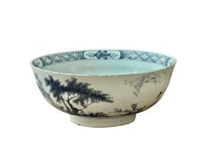 Rare English Delft bowl, London, c. 1770, Blue and white
