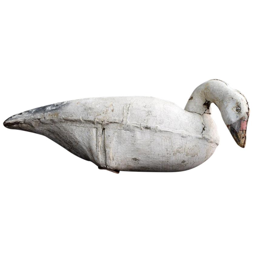 Rare English Folk Art Papier Mâché Decoy Goose