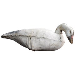 Rare English Folk Art Papier Mâché Decoy Goose