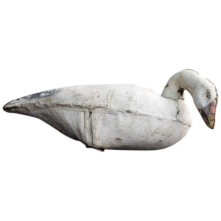 Rare English Folk Art Papier Mâché Decoy Goose at 1stDibs